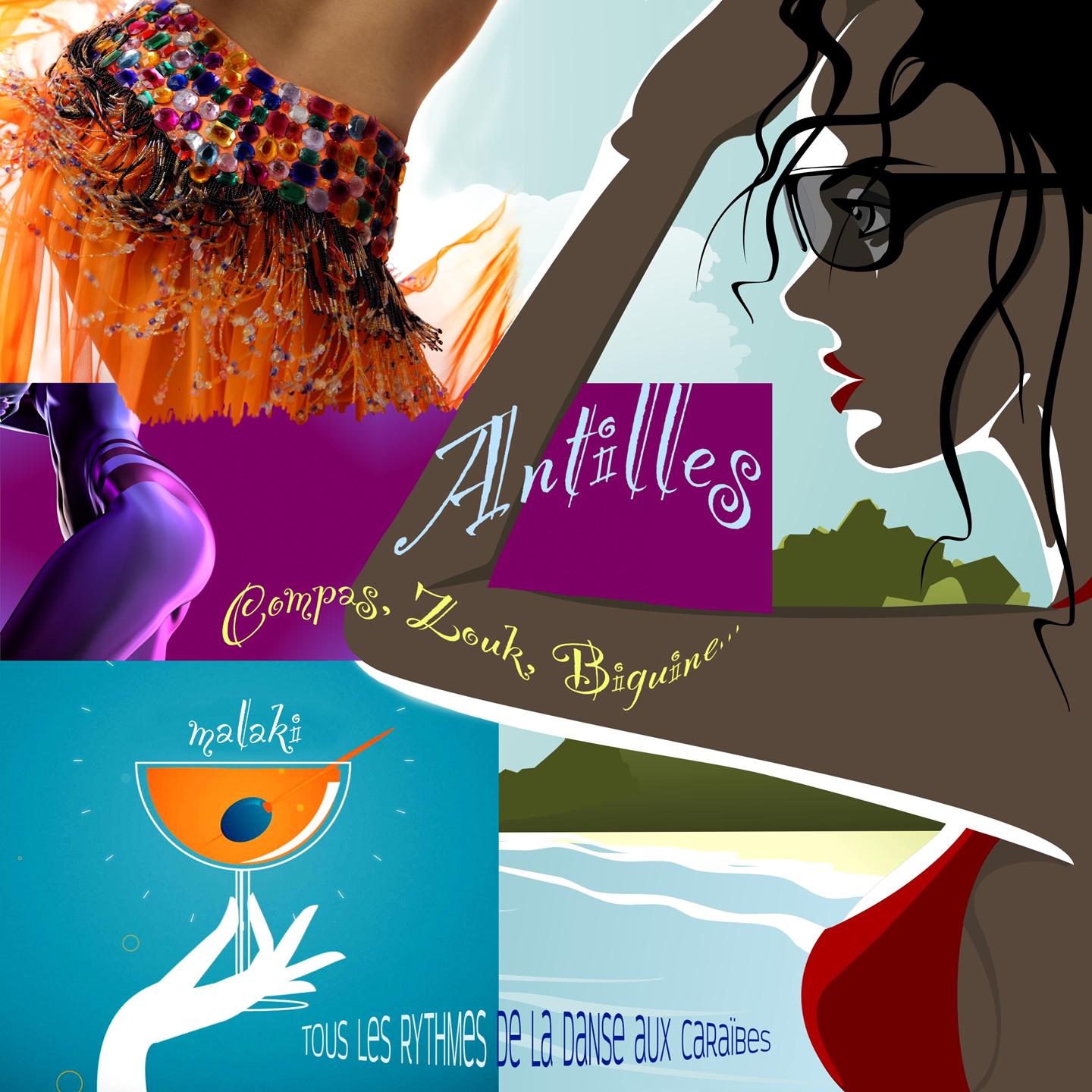 Постер альбома Antilles : Compas, Zouk, Biguine... tous les rythmes de la danse aux Caraïbes