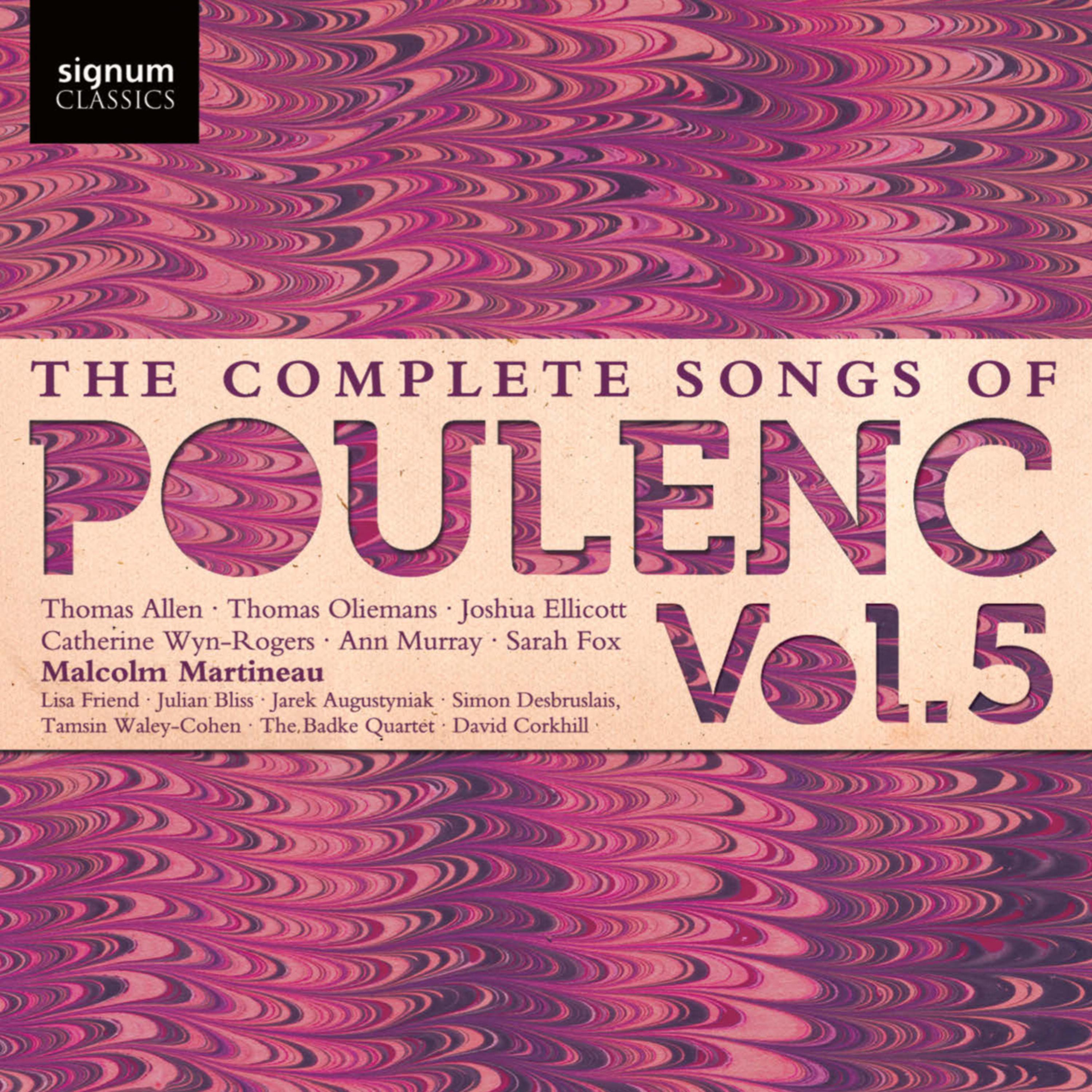 Постер альбома The Complete Songs of Poulenc, Vol. 5