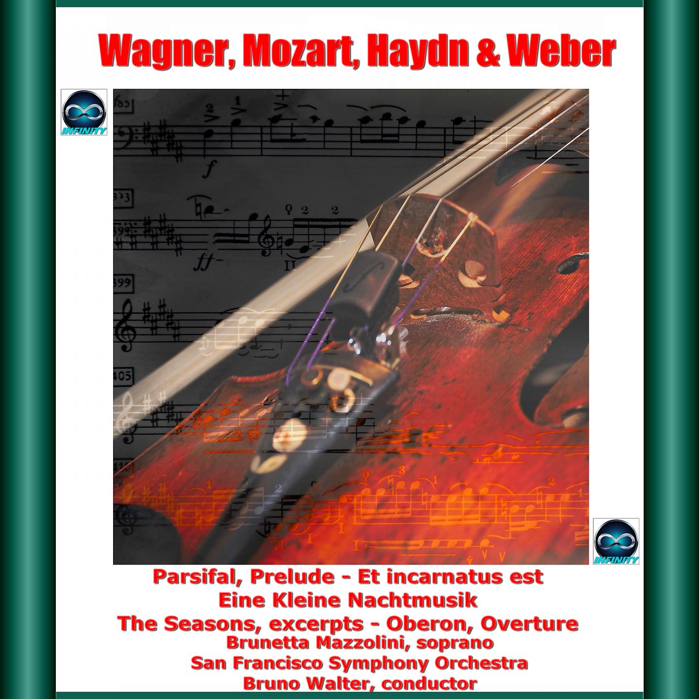 Постер альбома Wagner, Mozart, Haydn & Weber: Parsifal, Prelude - Et incarnatus est - Eine Kleine Nachtmusik - The Seasons, excerpts - Oberon, Overture