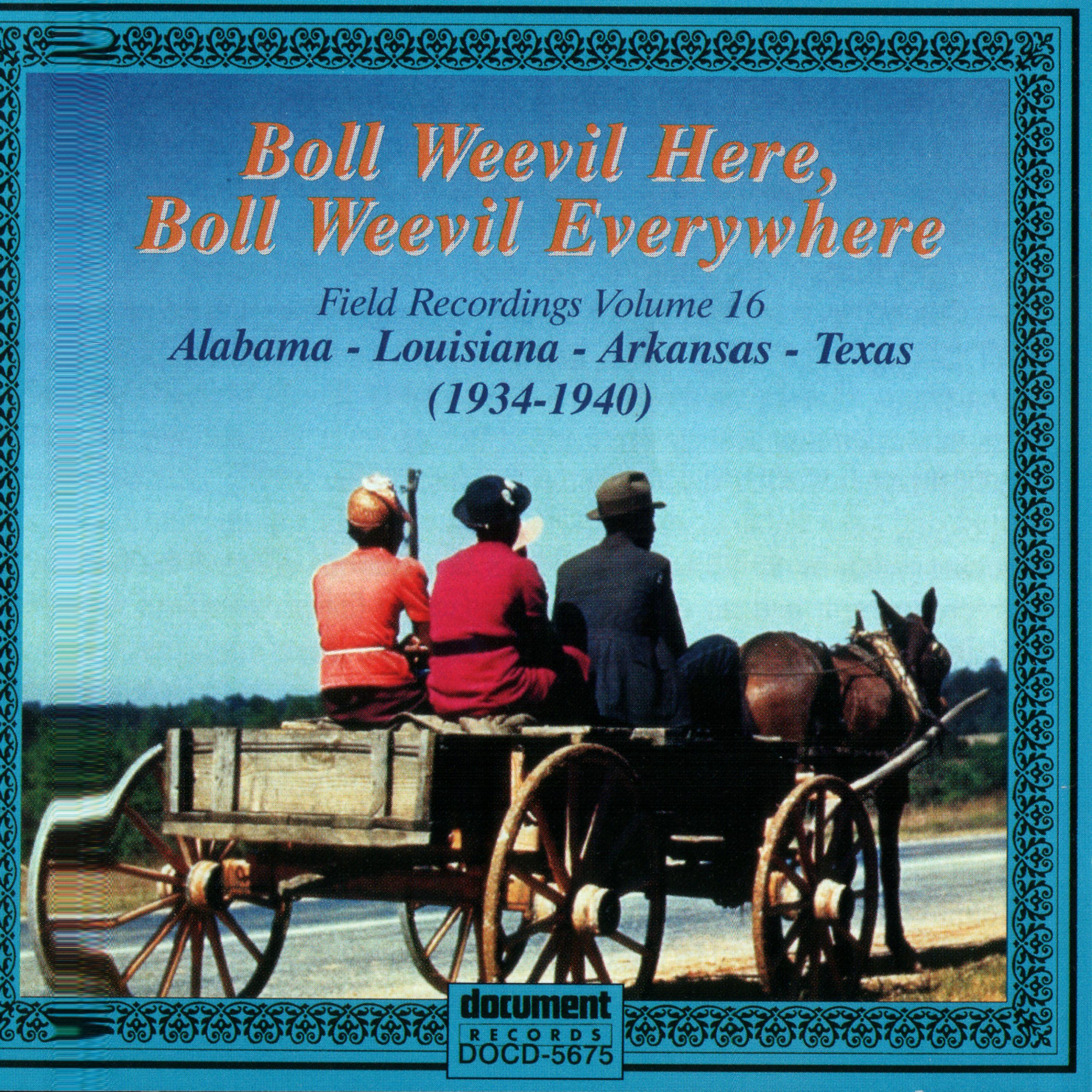 Постер альбома Boll Weevil Here, Boll Weevil Everywhere - Field Recordings Vol. 16 (1934-1940)