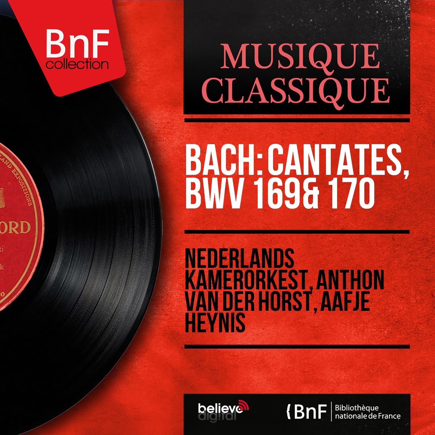 Постер альбома Bach: Cantates, BWV 169 & 170 (Mono version)