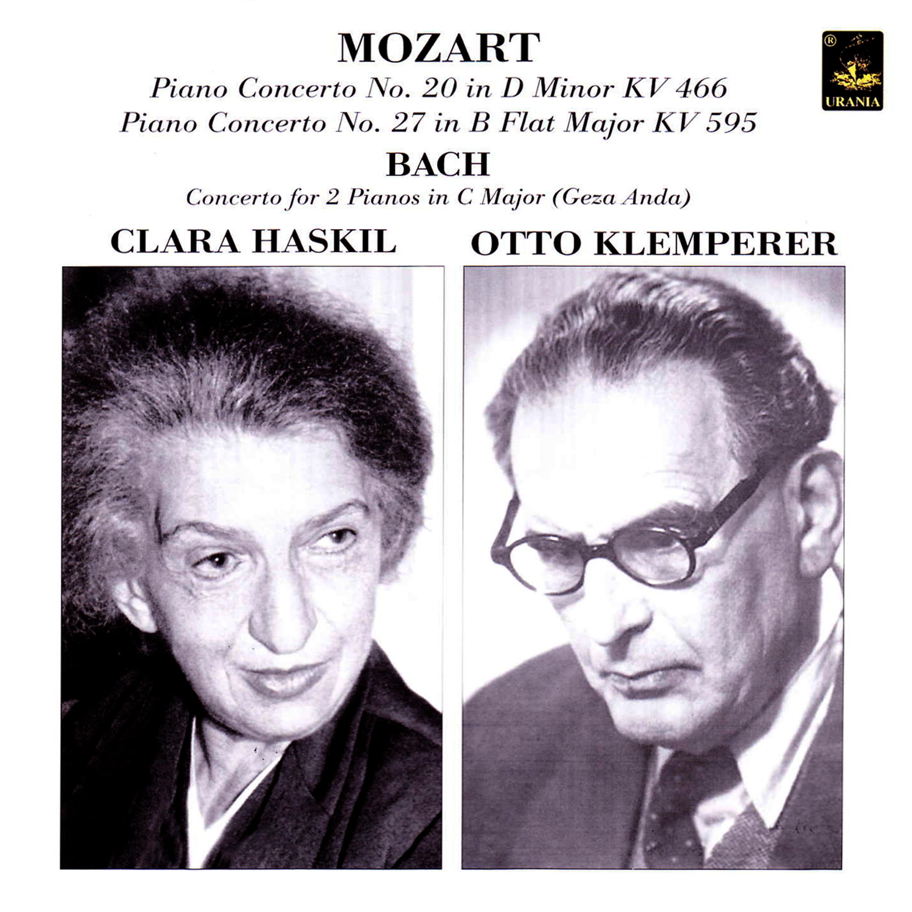 Постер альбома Mozart: Piano Concerto Nos. 20 & 27 - Bach: Concertos for 2 Pianos Bwv 1061