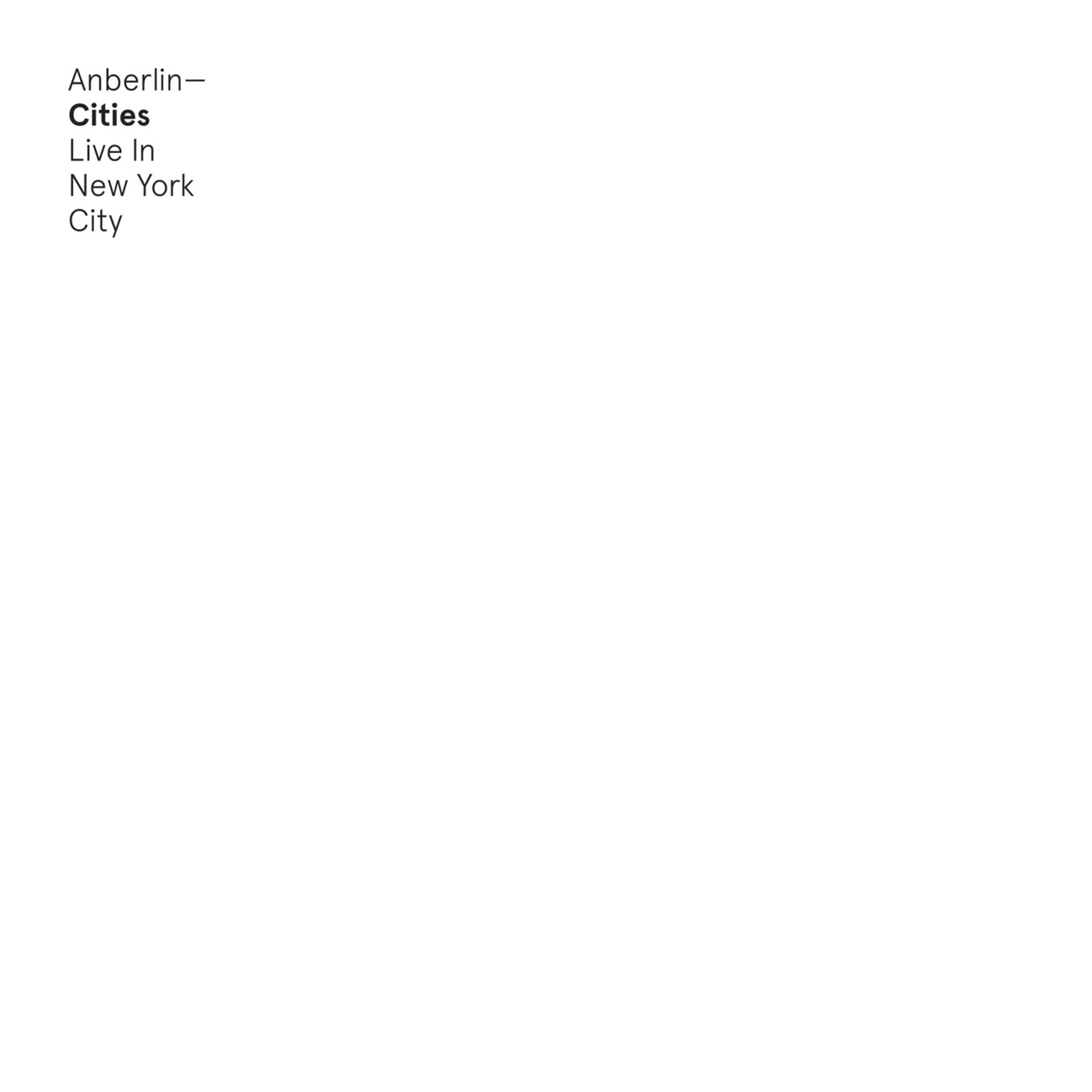 Постер альбома Cities - Live in New York City