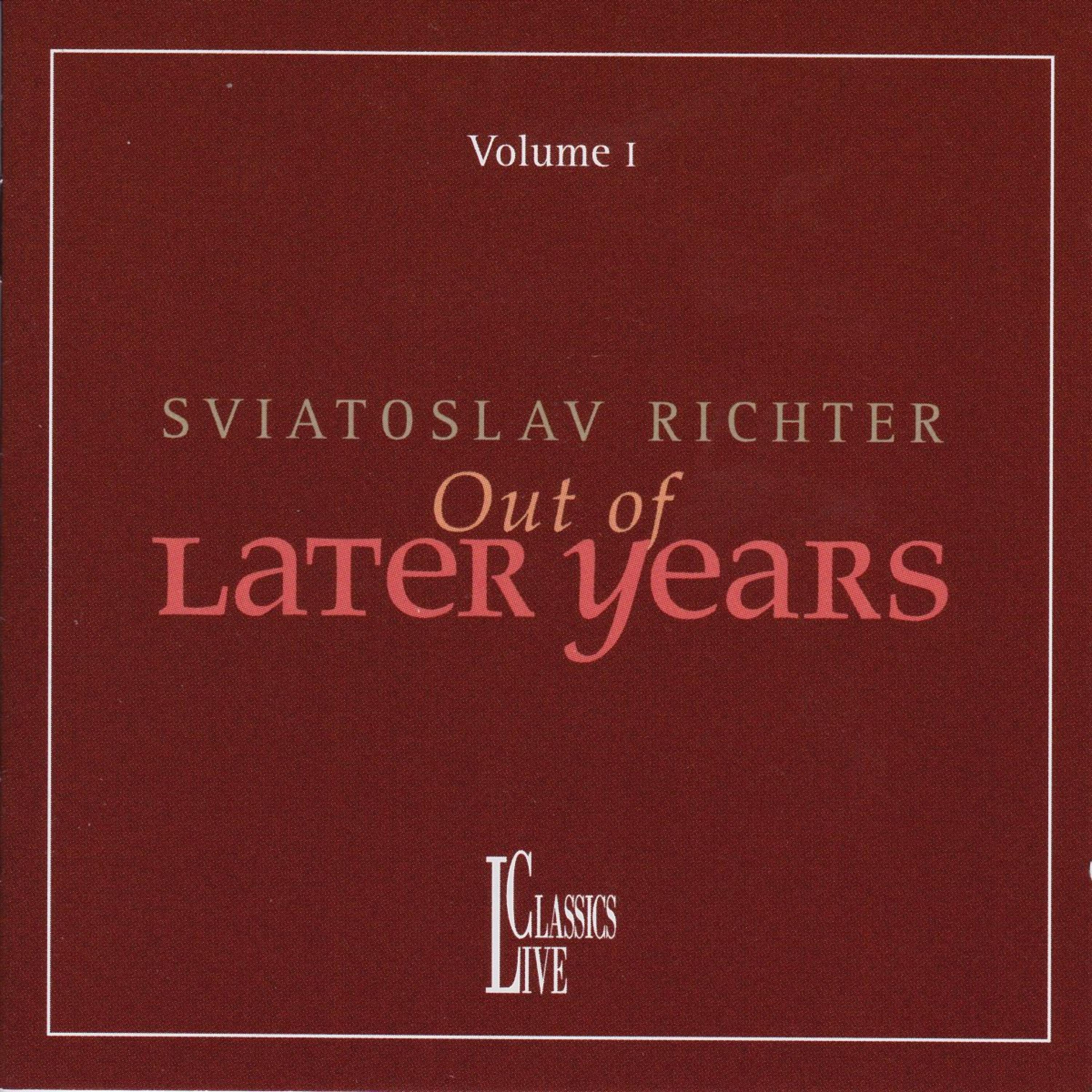 Постер альбома Bach, Brahms & Beethoven: Out of Later Years, Vol. I