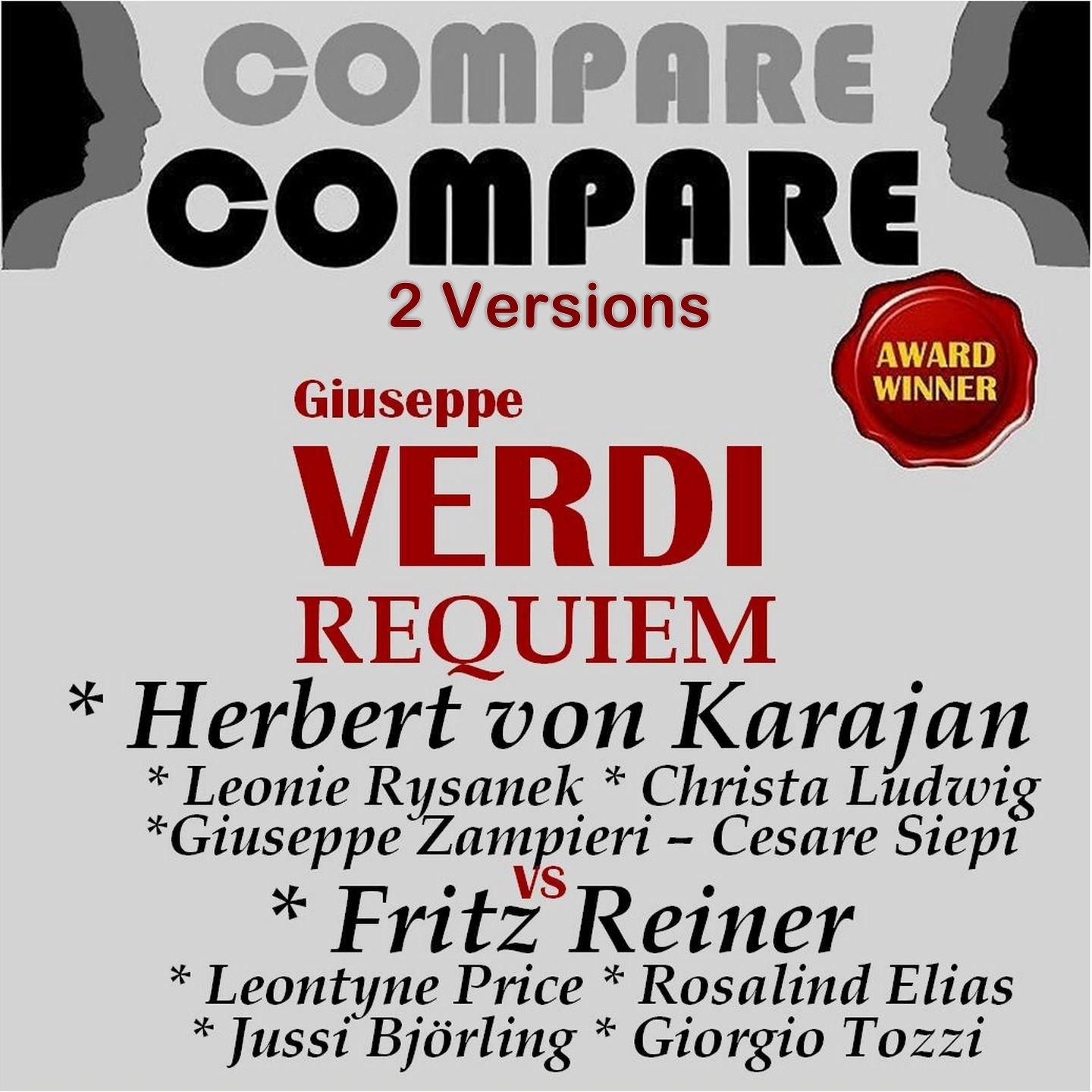 Постер альбома Verdi: Requiem, Von Karajan vs. Fritz Reiner