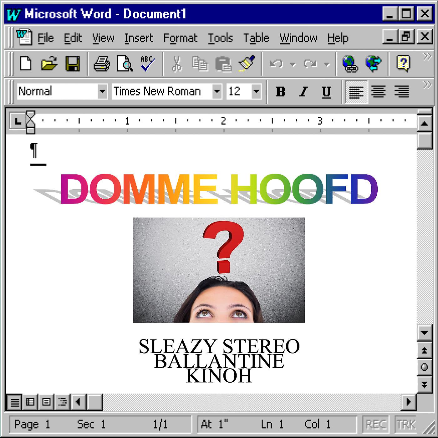 Постер альбома Domme Hoofd