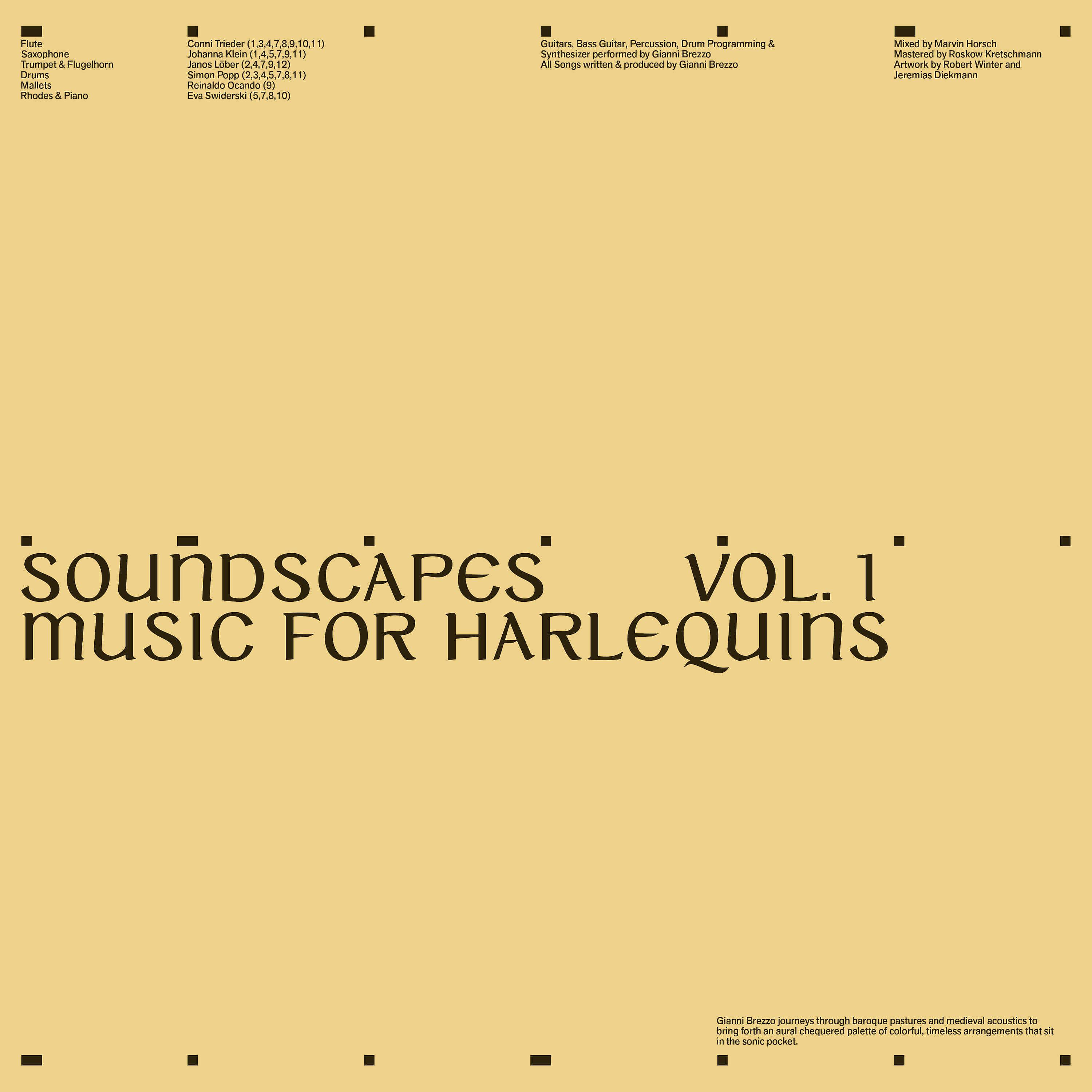 Постер альбома Soundscapes Vol. 1 - Music for Harlequins