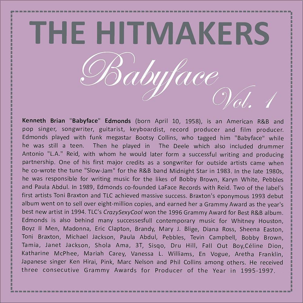 Постер альбома Hits Written by "Babyface" Kenneth Edmonds, Vol. 1