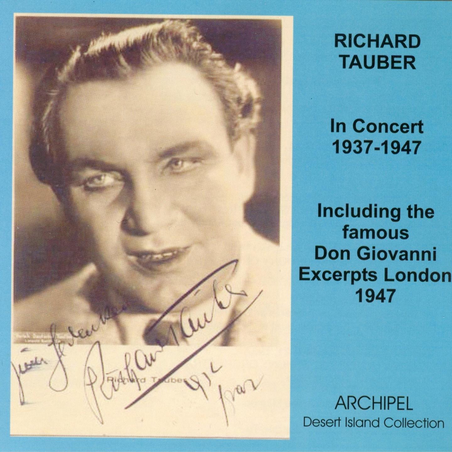 Постер альбома Richard Tauber In Concert (1937-1947)