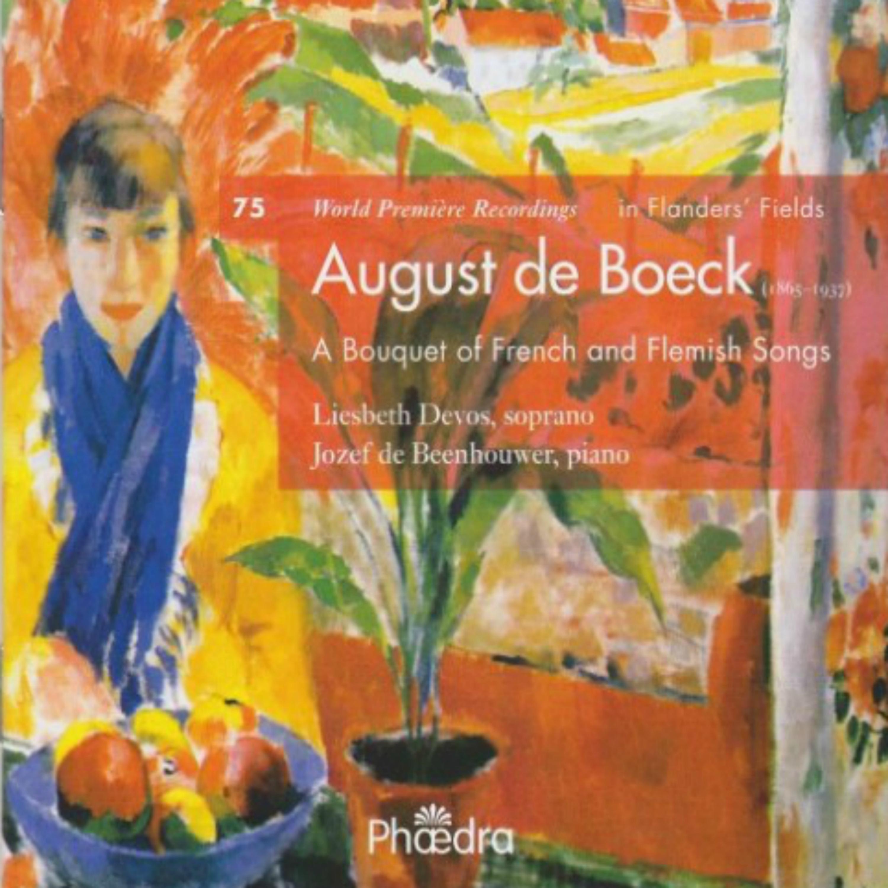 Постер альбома In Flanders' Fields, Vol. 75: August De Boeck "A Bouquet of French and Flemish Songs"