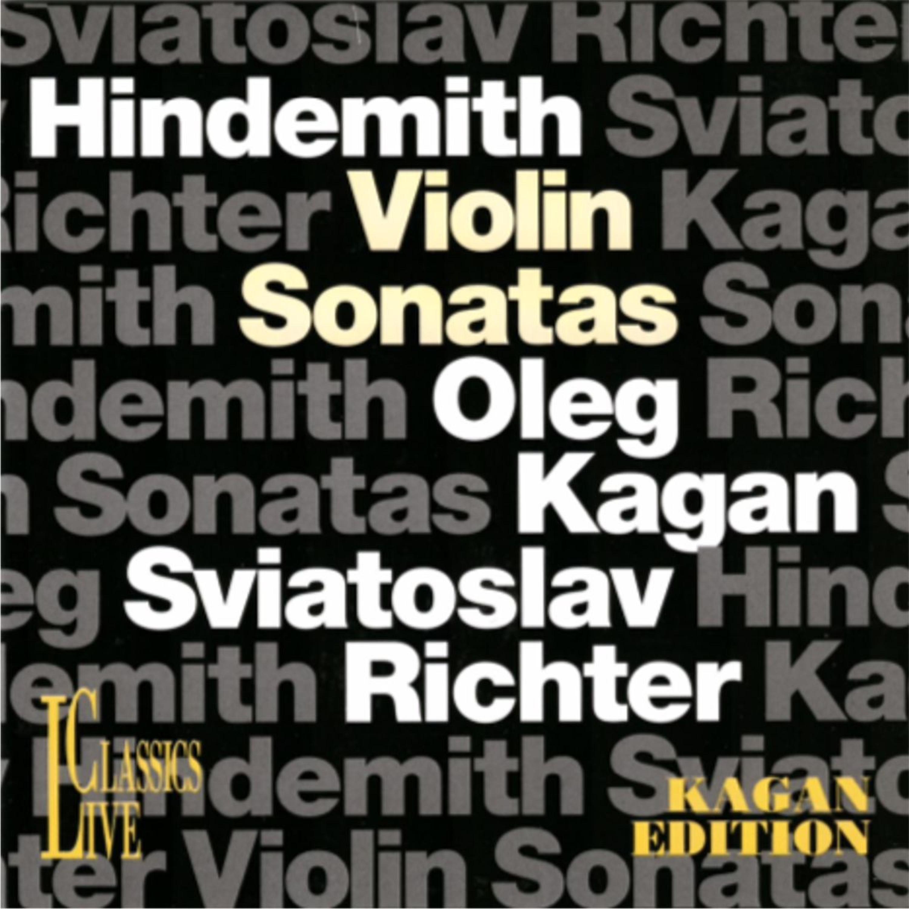Постер альбома Hindemith: Oleg Kagan Edition, Vol. X
