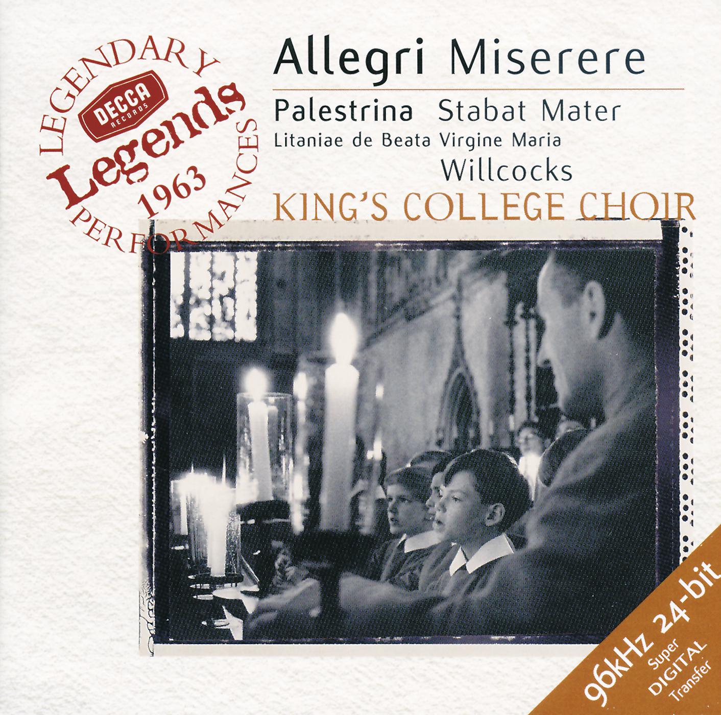 Постер альбома Allegri: Miserere / Palestrina: Stabat Mater