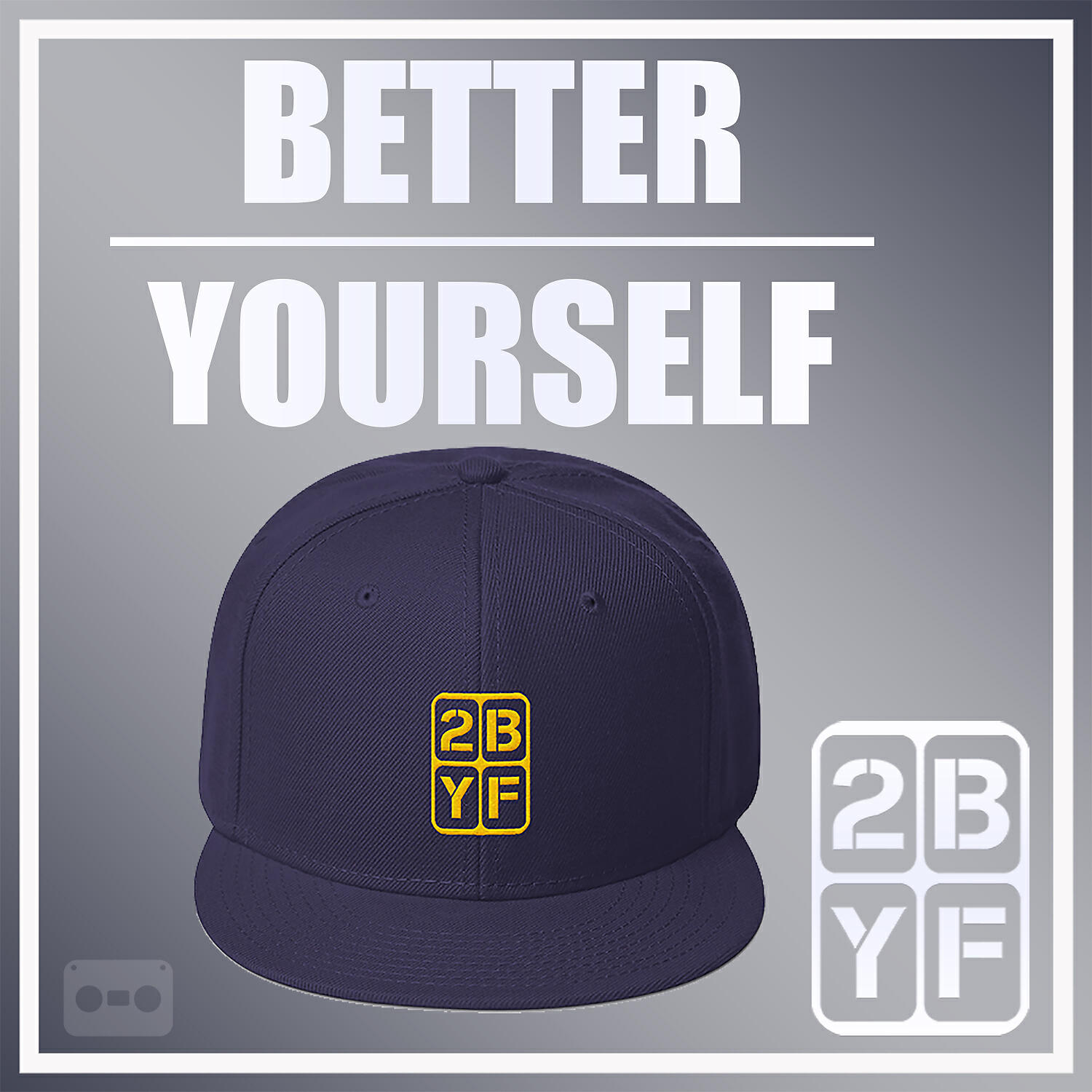 To Better Yourself Foundation - 2BYF Navy Hat Yellow Logo (#ScrewedNChopped)