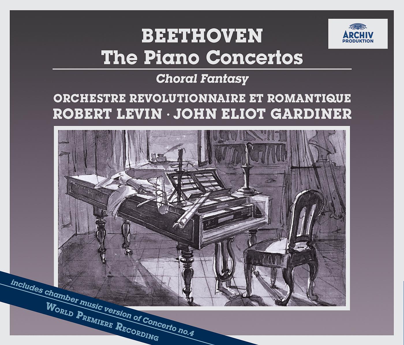 Постер альбома Beethoven: Piano Concertos Nos.1-5; Symphony No. 2, Op. 36; Fantasy For Piano, Chorus And Orchestra, Op. 80; Choral Fantasy (two altern. improv. piano introd.); Rondo For Piano And Orchestra WoO6