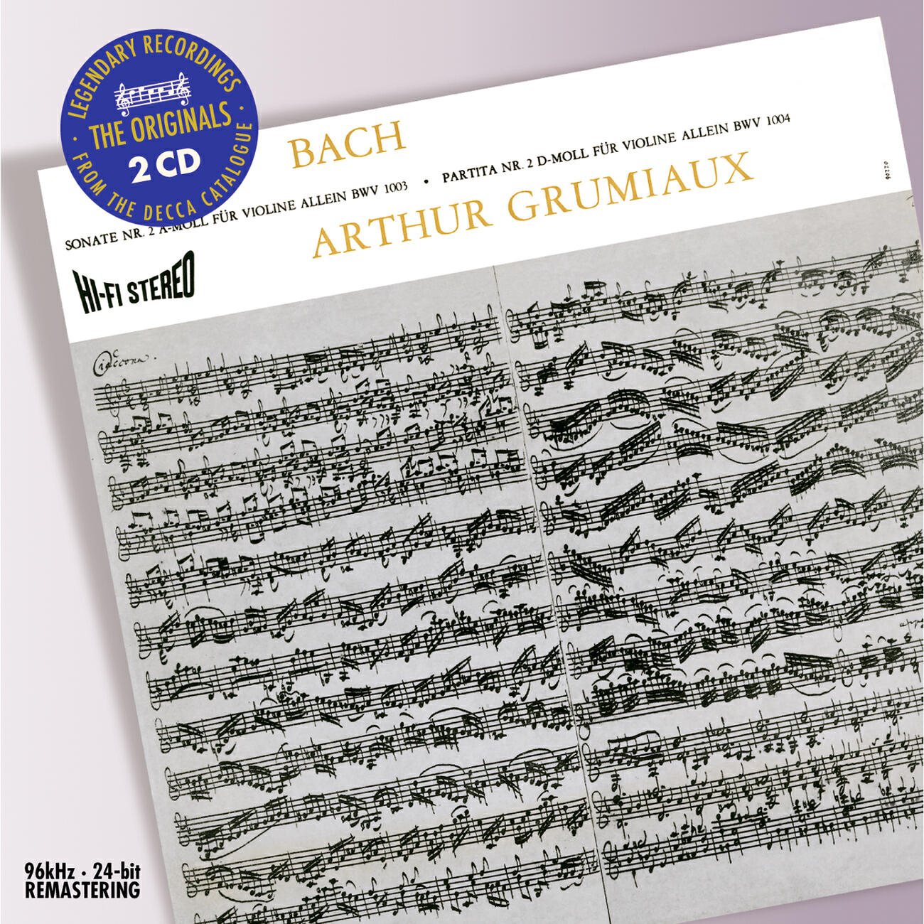 Arthur Grumiaux - J.S. Bach: Sonata for Violin and Harpsichord No.4 in C minor, BWV 1017 - 3. Adagio