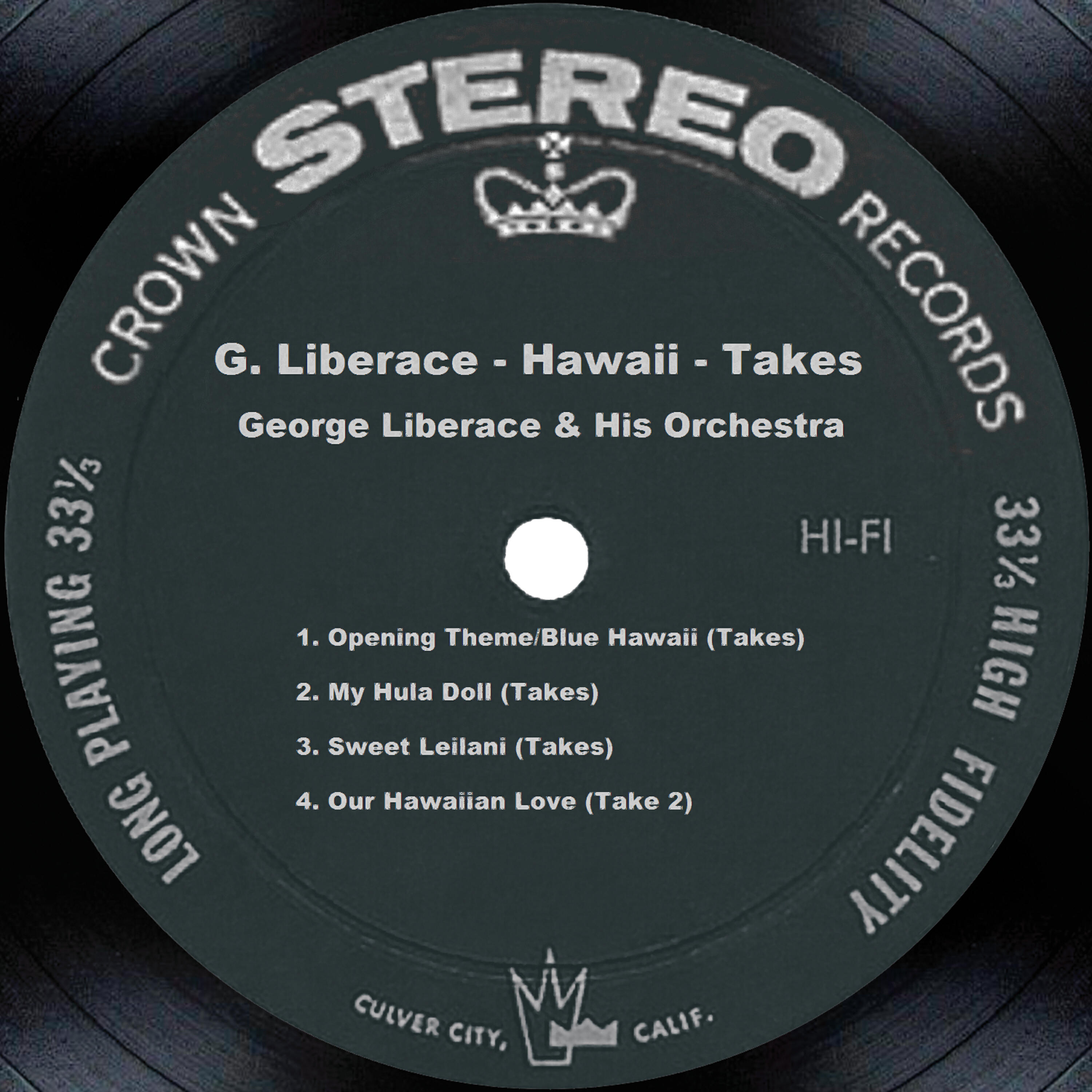 George Liberace - Our Hawaiian Love (Take 2)
