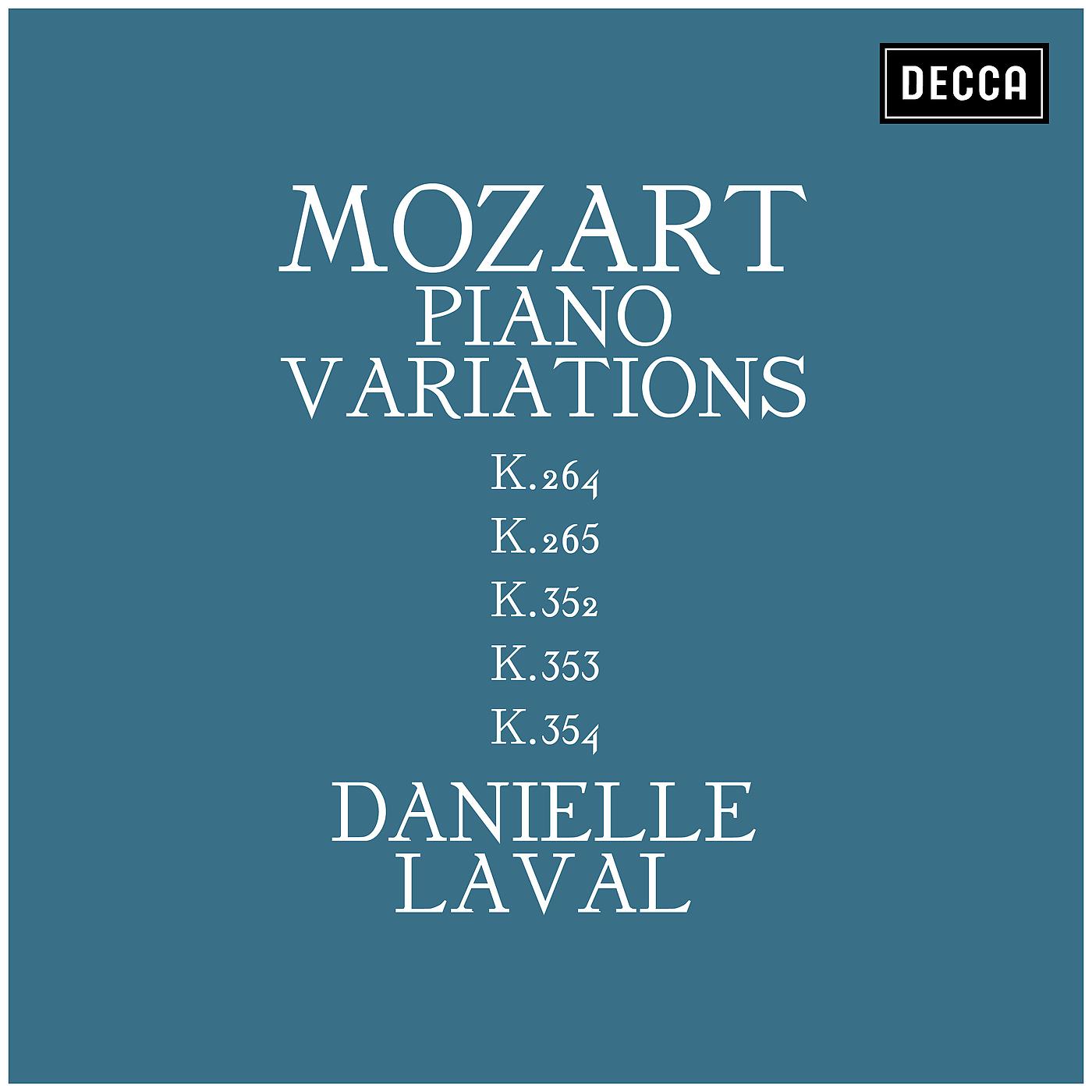 Постер альбома Mozart: Piano Variations K.264, K. 265, K.352, K.353, K.354