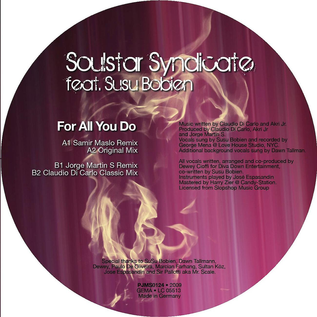 Soulstar Syndicate - For All U Do (Claudio Di Carlo Classic Mix)