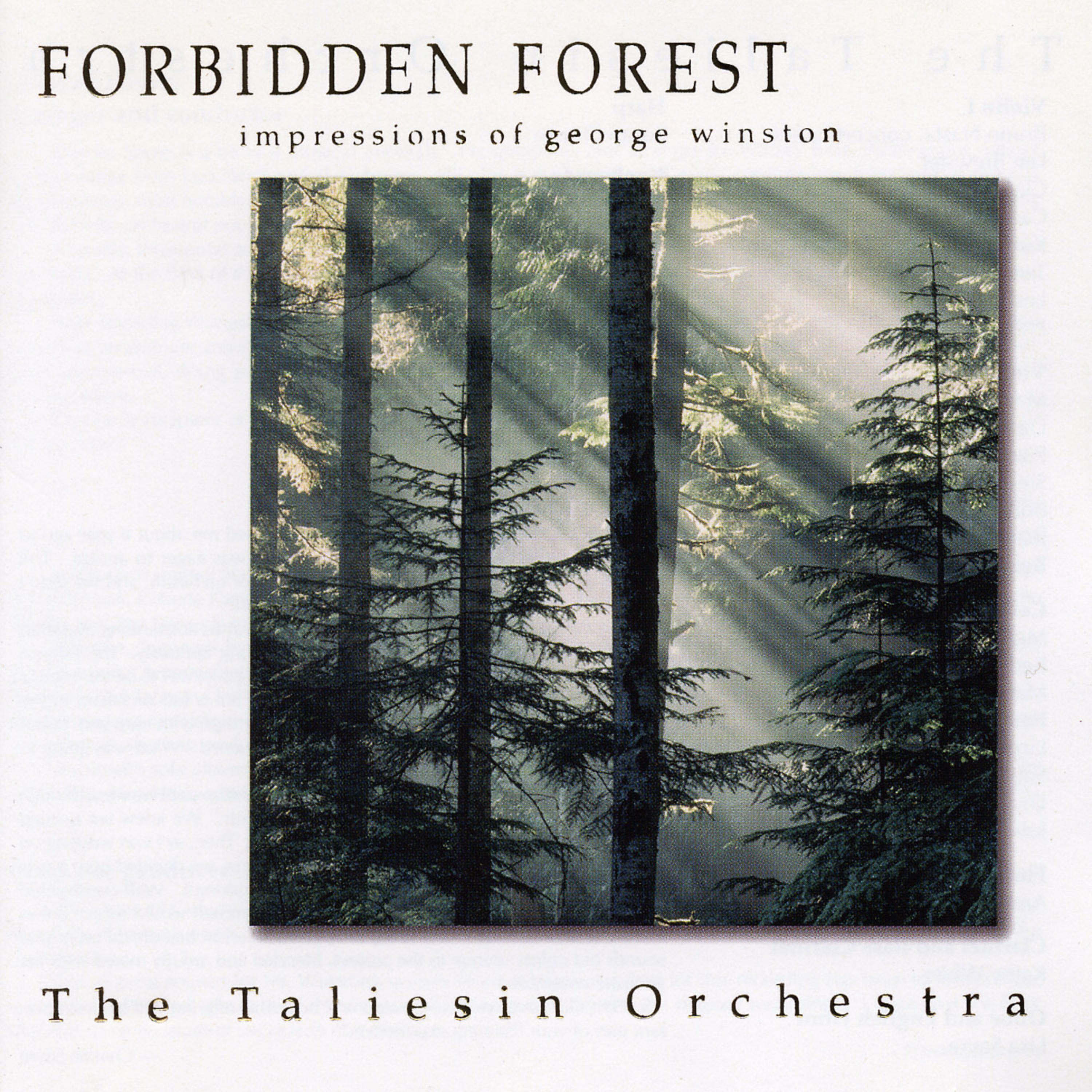 Постер альбома Forbidden Forest - The Music of George Winston