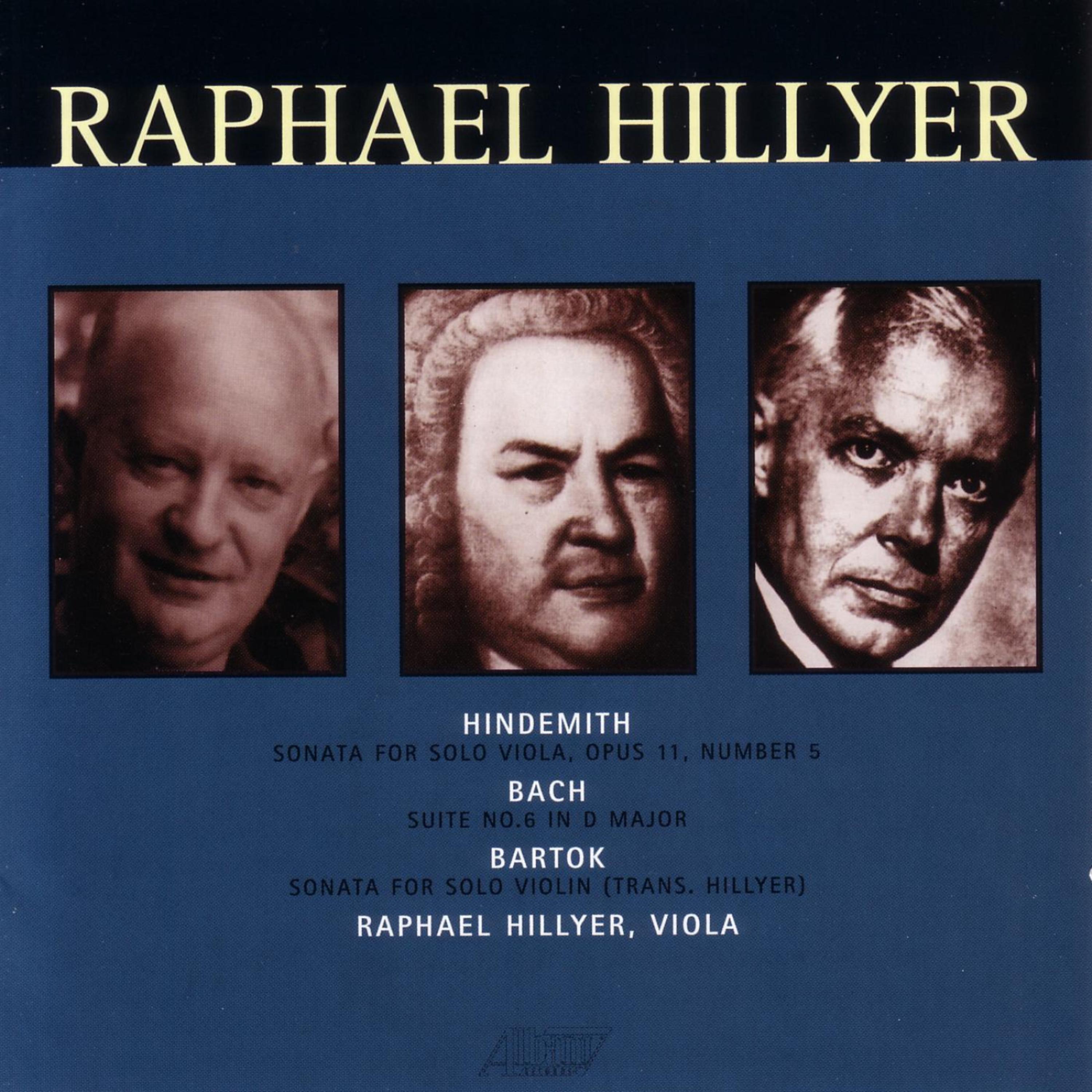 Постер альбома Raphael Hillyer Plays Hindemith
