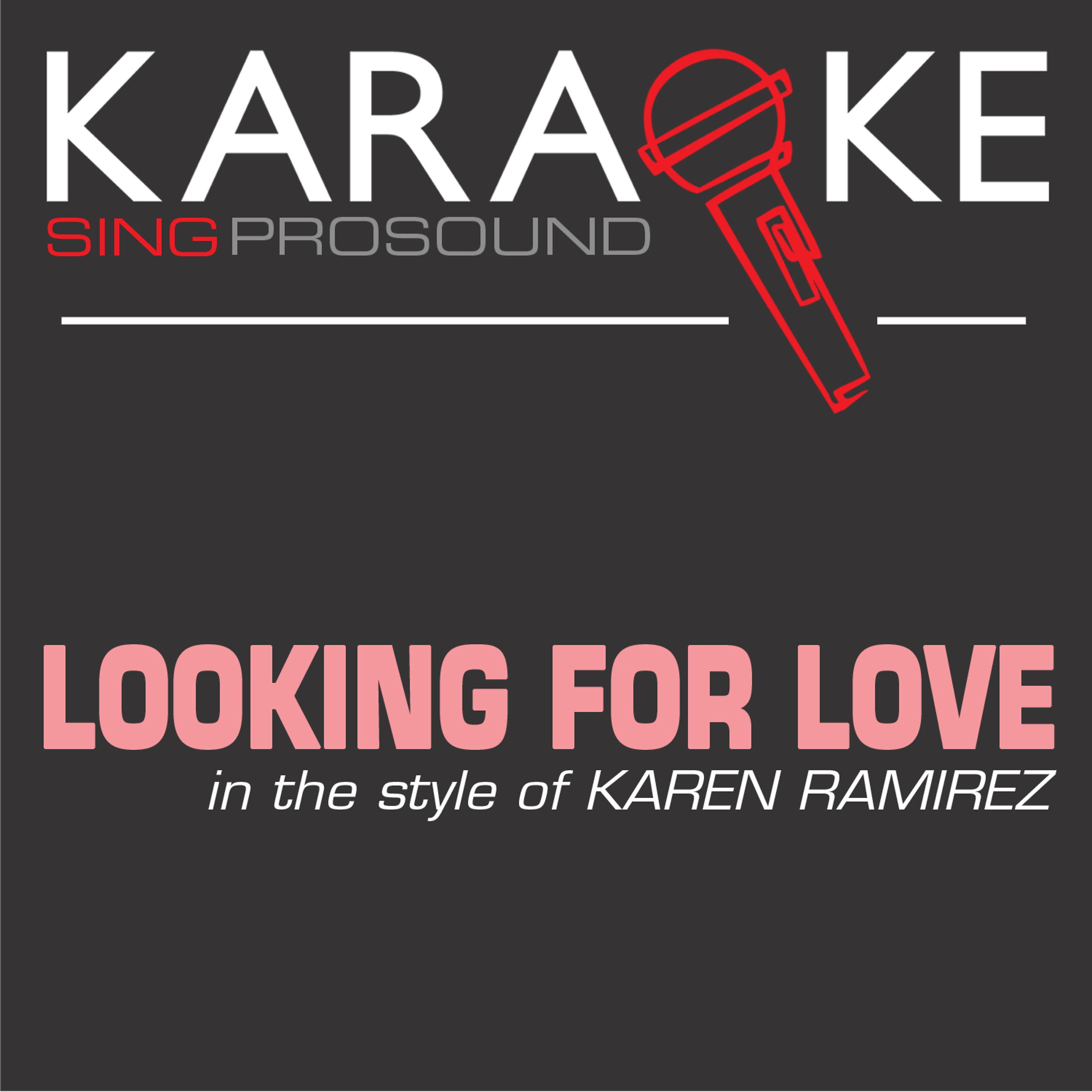 Постер альбома Looking for Love (In the Style of Karen Ramirez) [Karaoke with Background Vocal]