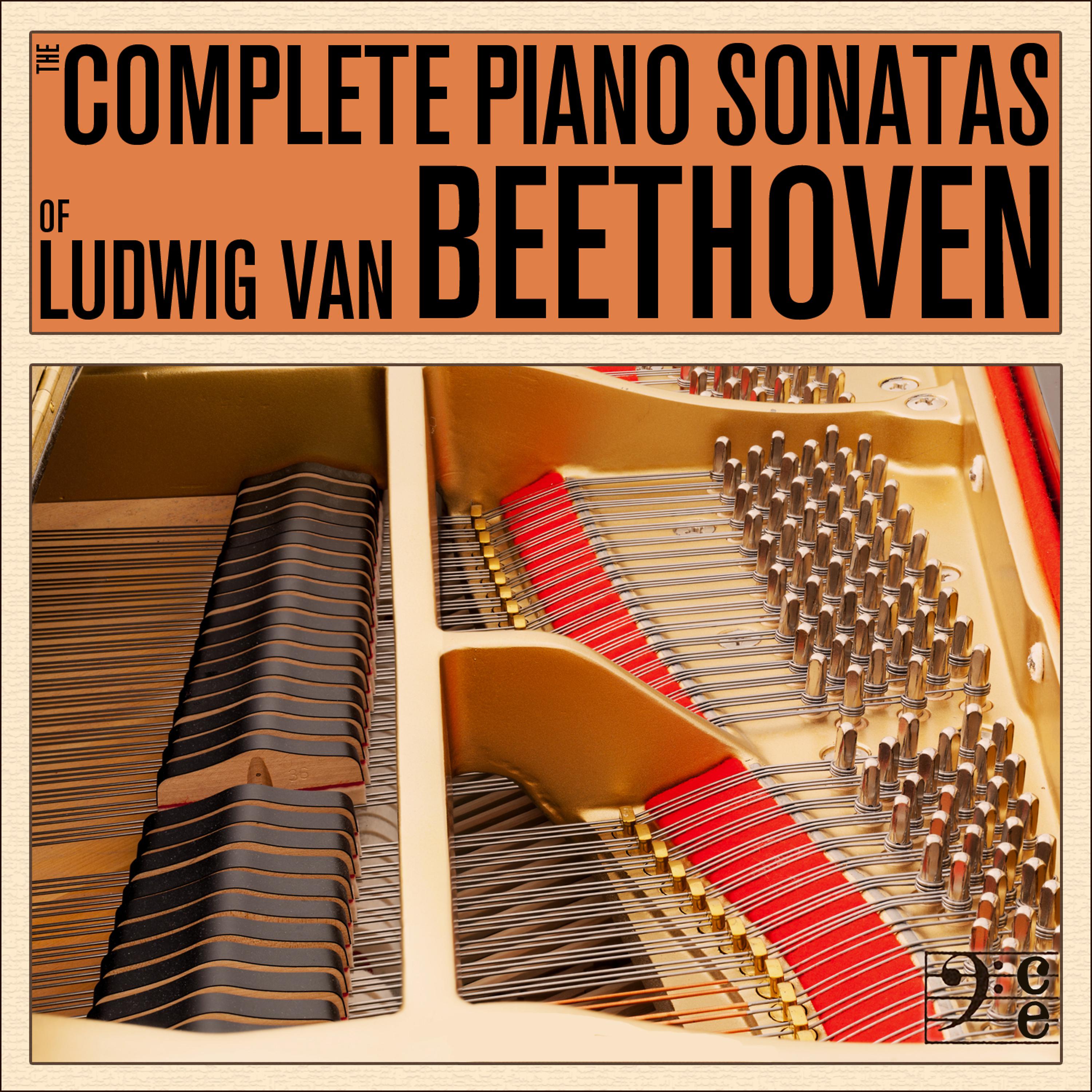 Постер альбома The Complete Piano Sonatas of Ludwig van Beethoven, Including the Moonlight Sonata, Appassionata, Waldstein, Hammerklavier, & More