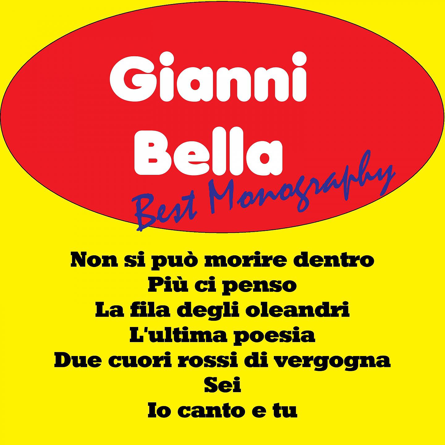 Постер альбома Best monography: gianni bella