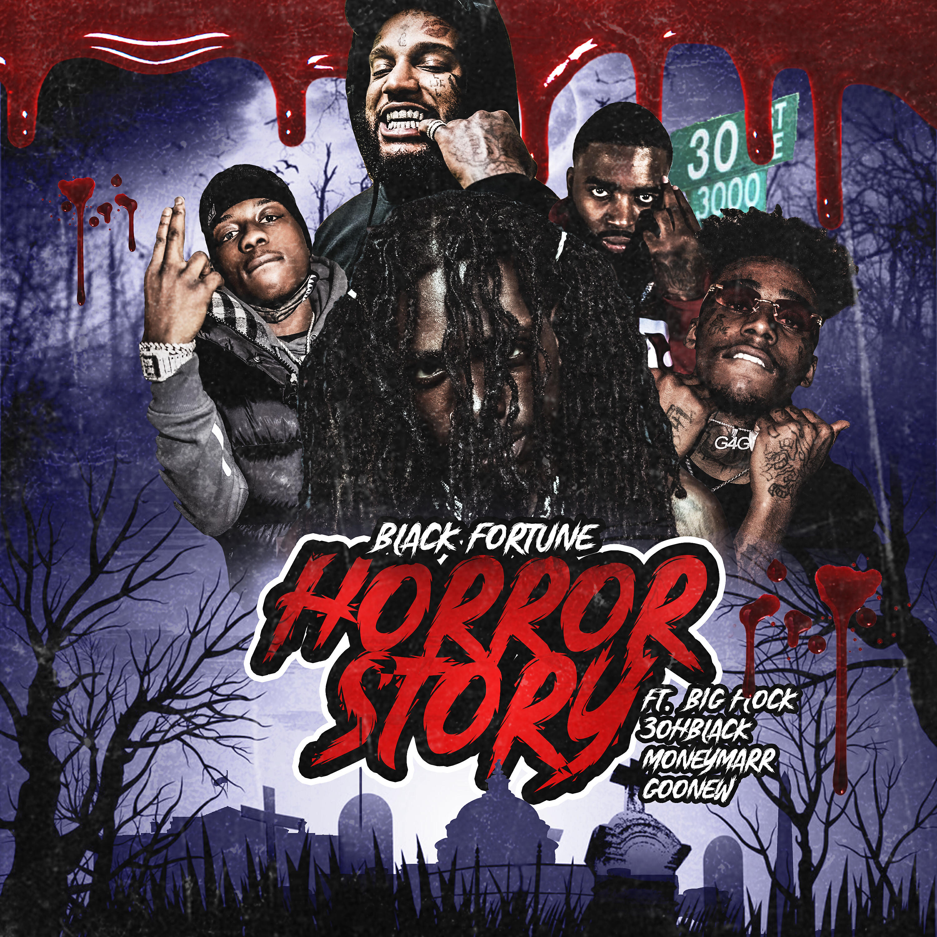 Black Fortune - Horror Story (feat. Big Flock, 3ohBlack, MoneyMarr & Goonew)