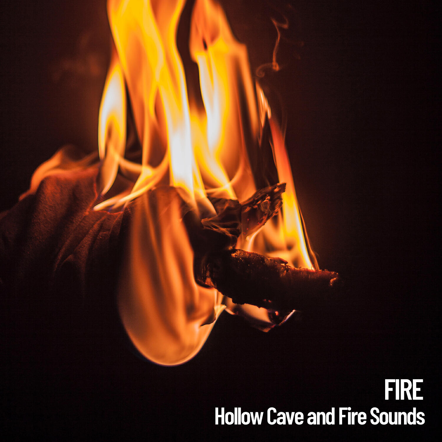Fireplace Sounds - Burning Torch at Night