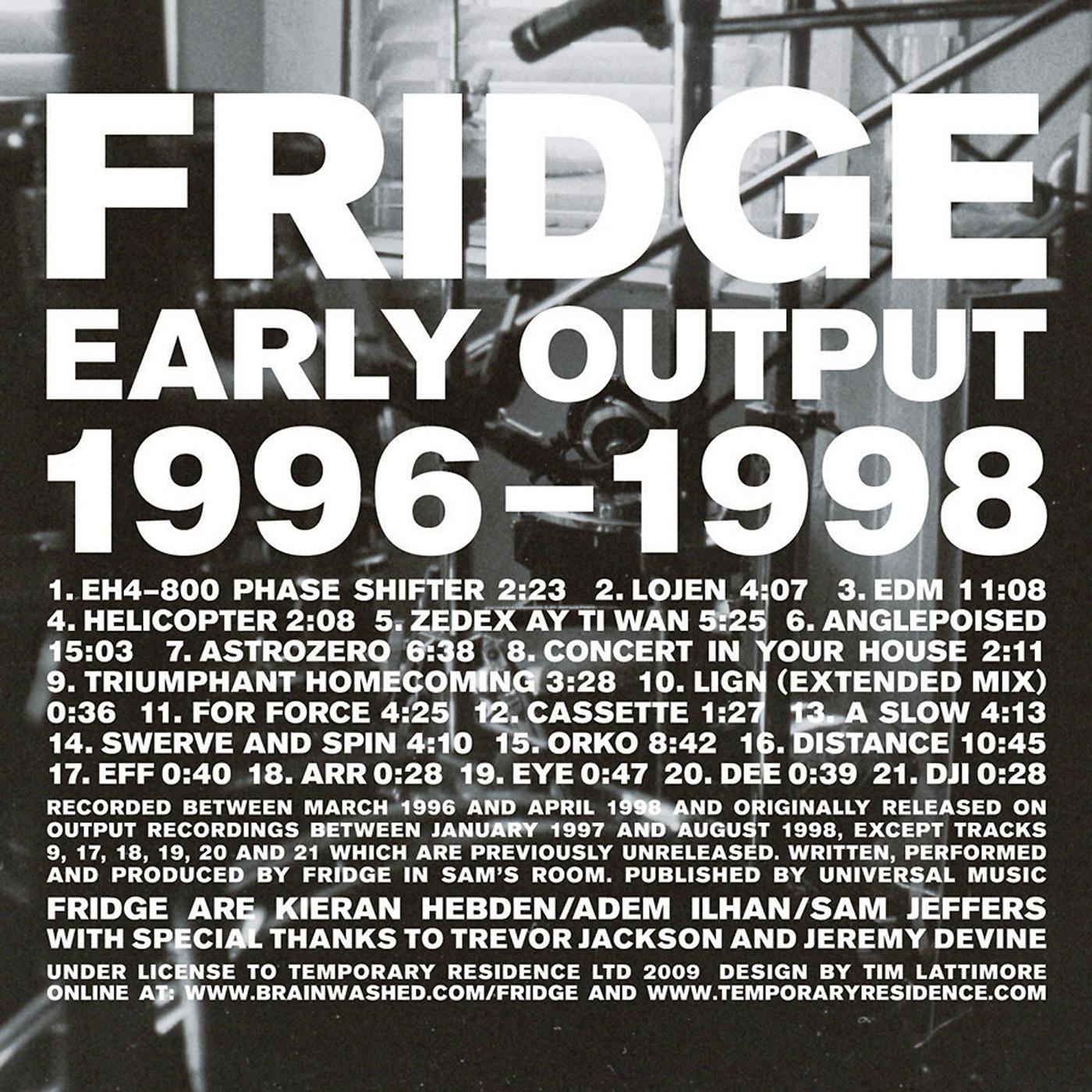 Постер альбома Early Output 1996-1998