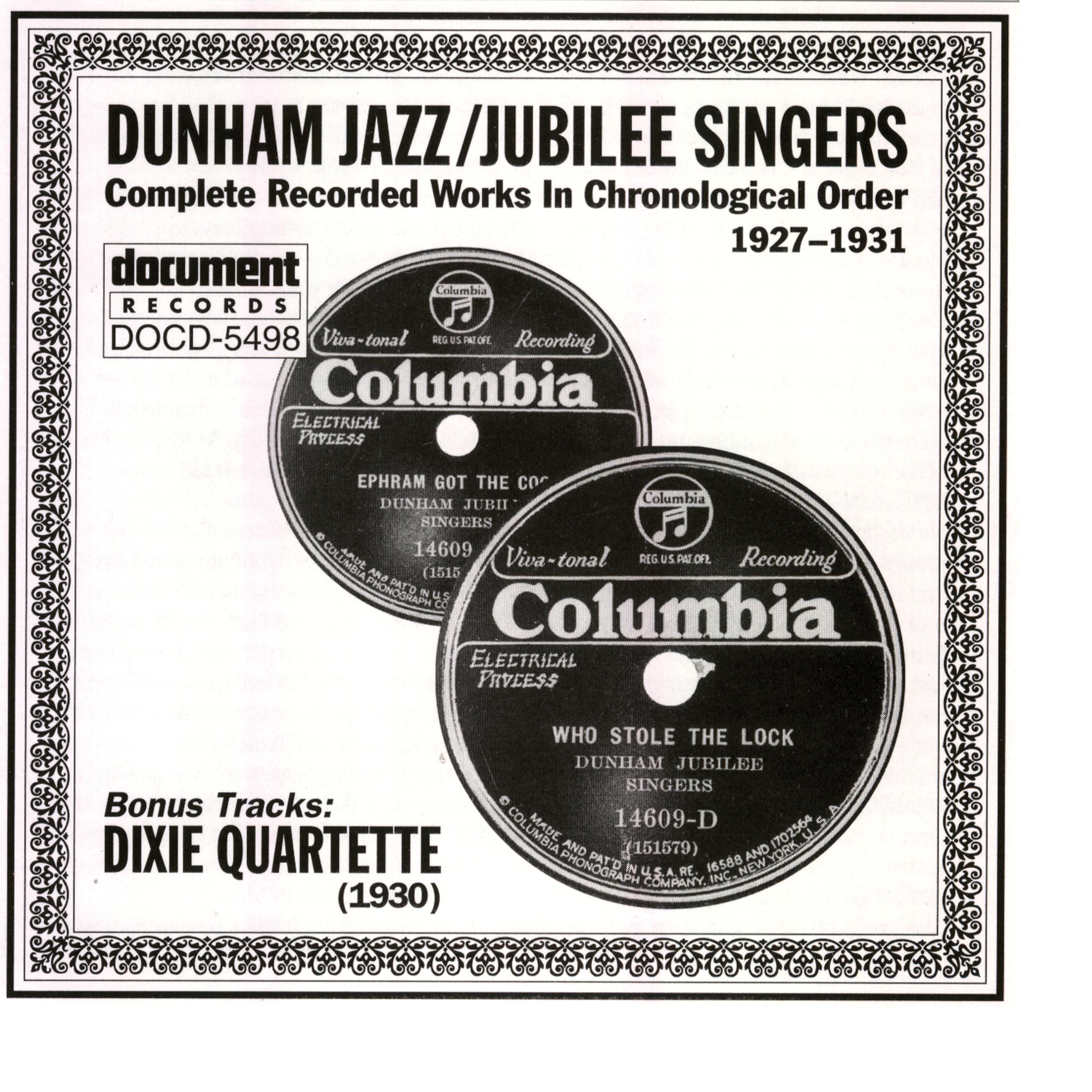 Постер альбома Dunham Jazz & Jubilee Singers (1927-1931)