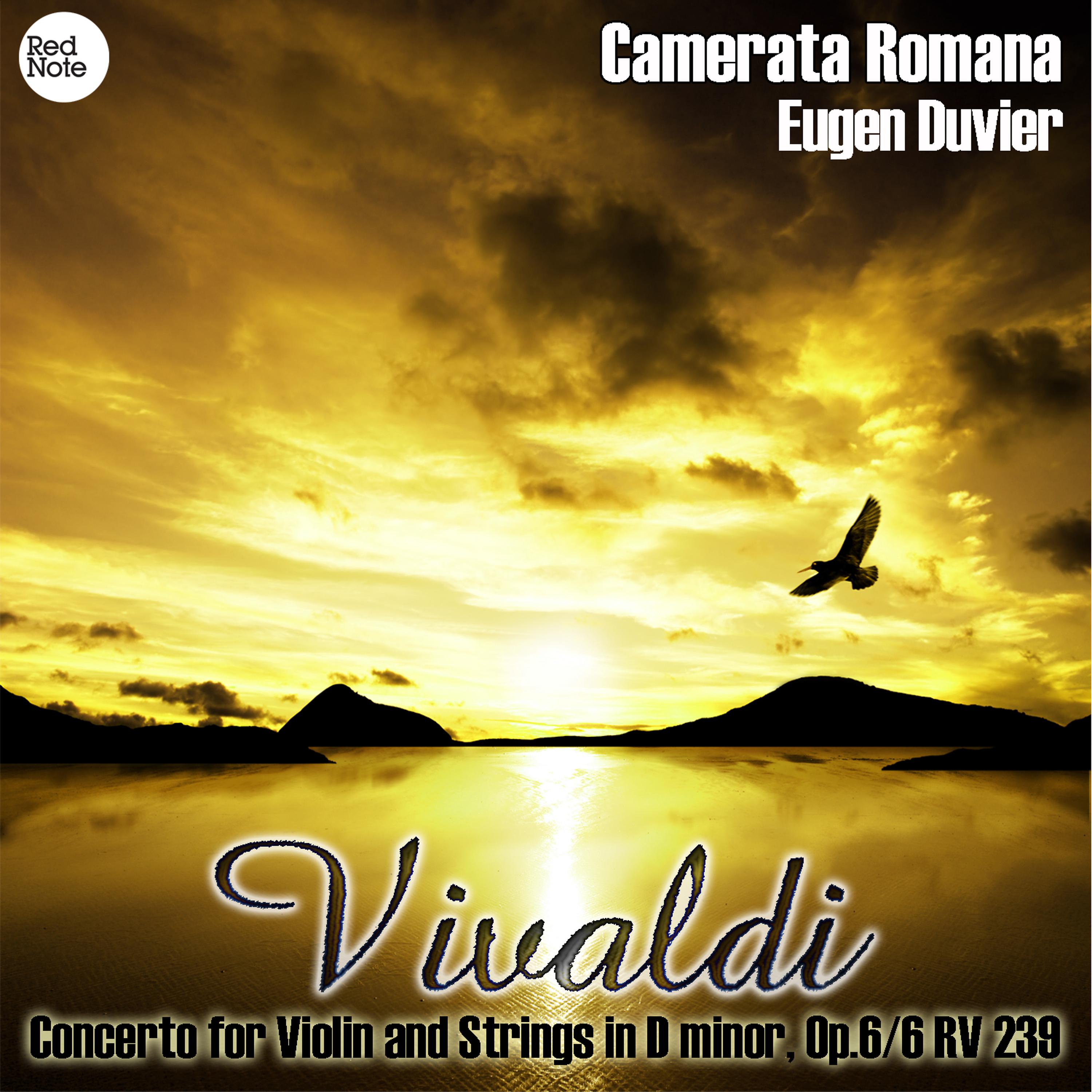 Постер альбома Vivaldi: Concerto for Violin and Strings in D minor, Op.6/6 RV 239