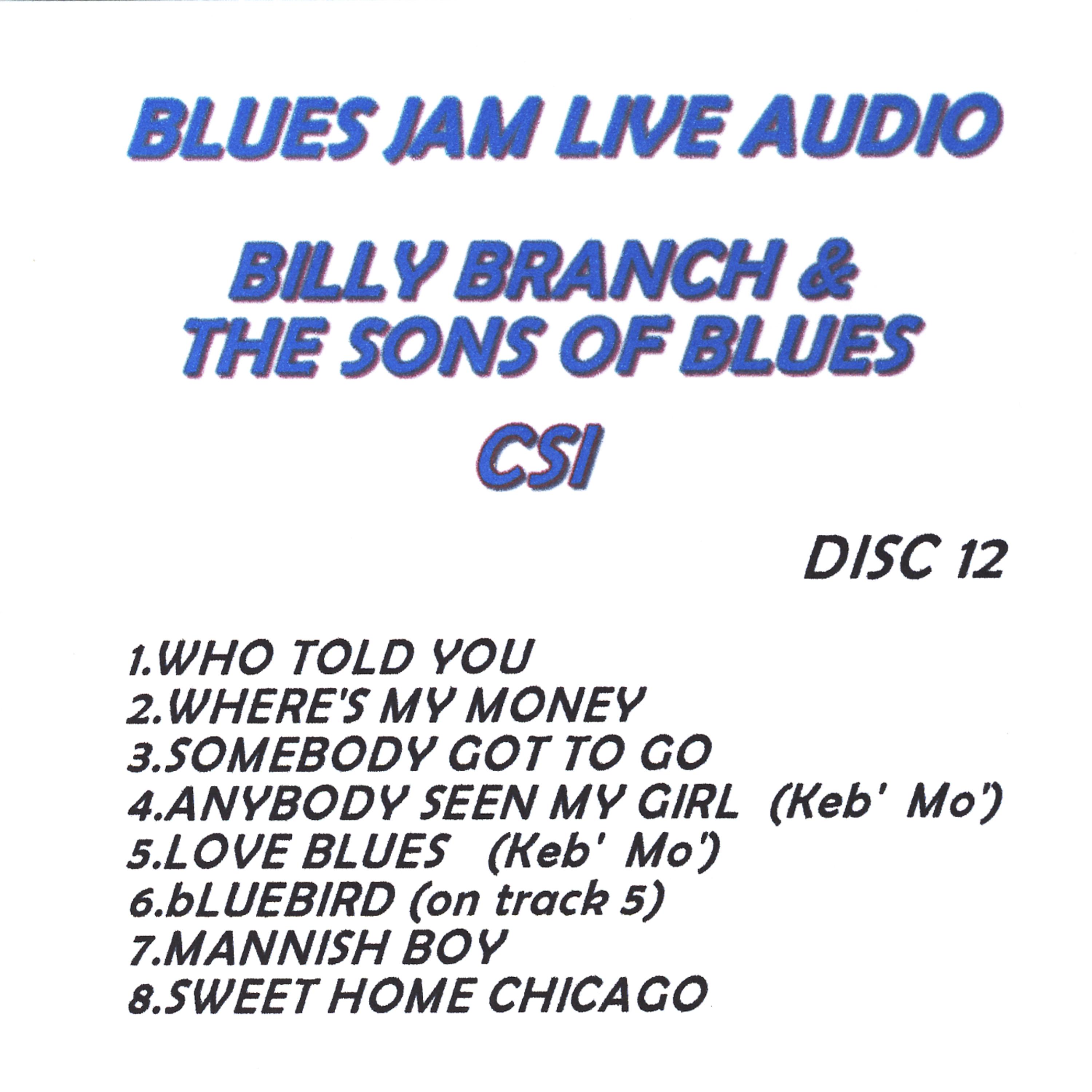 Постер альбома Blues Jam Live Audio: Billy Branch & The Sons Of Blues