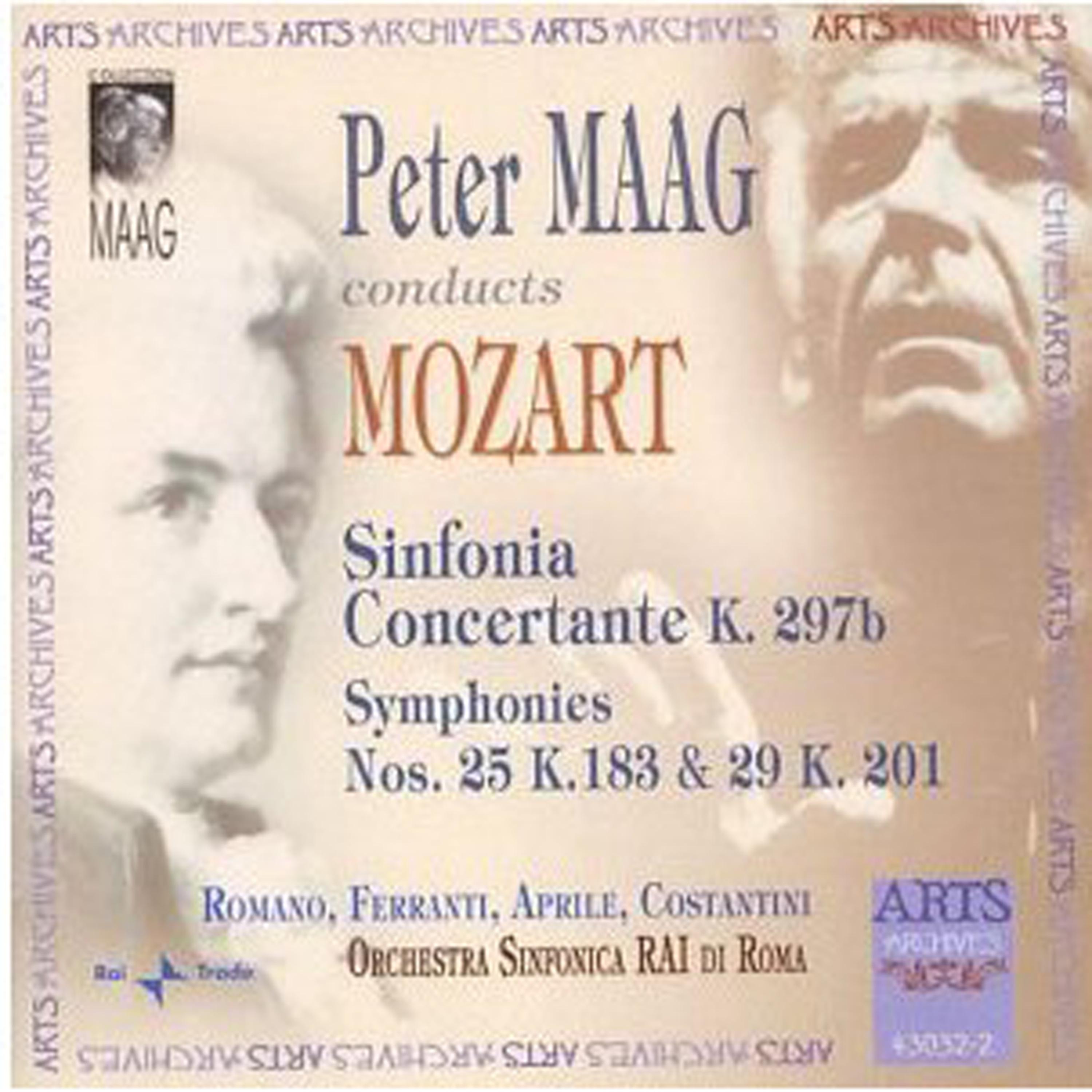 Постер альбома W.A. Mozart: Sinfonia Concertante K.297b, Symphonies Nos. 25 K.183 & 29 K.201