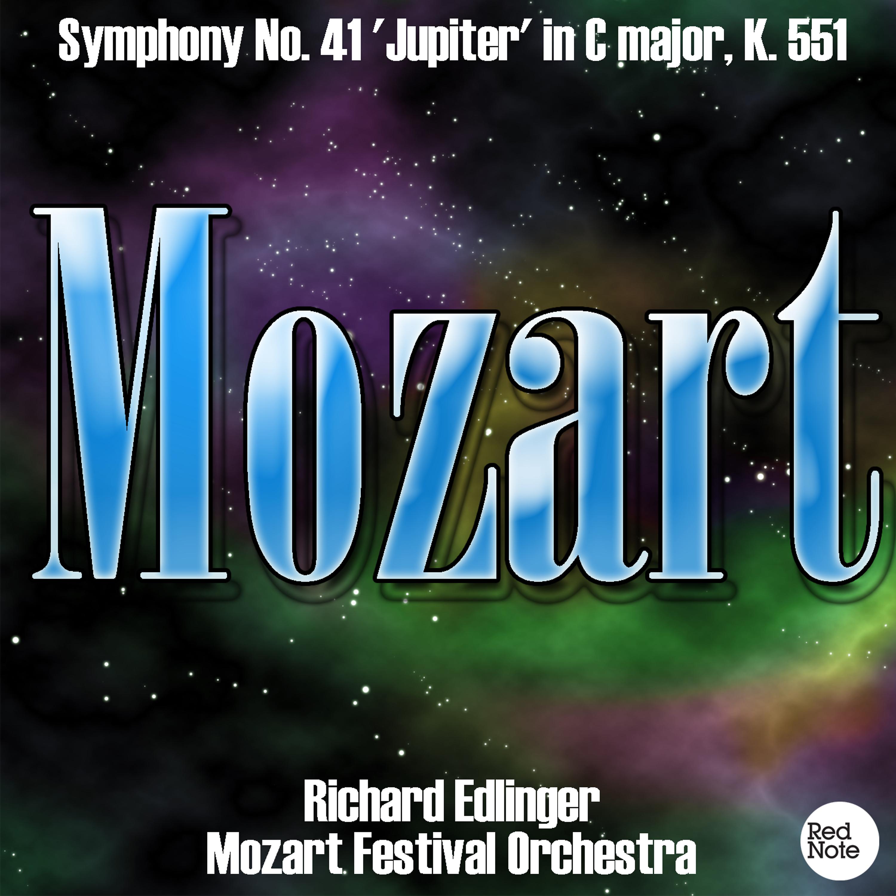 Постер альбома Mozart: Symphony No. 41 'Jupiter' in C major, K. 551