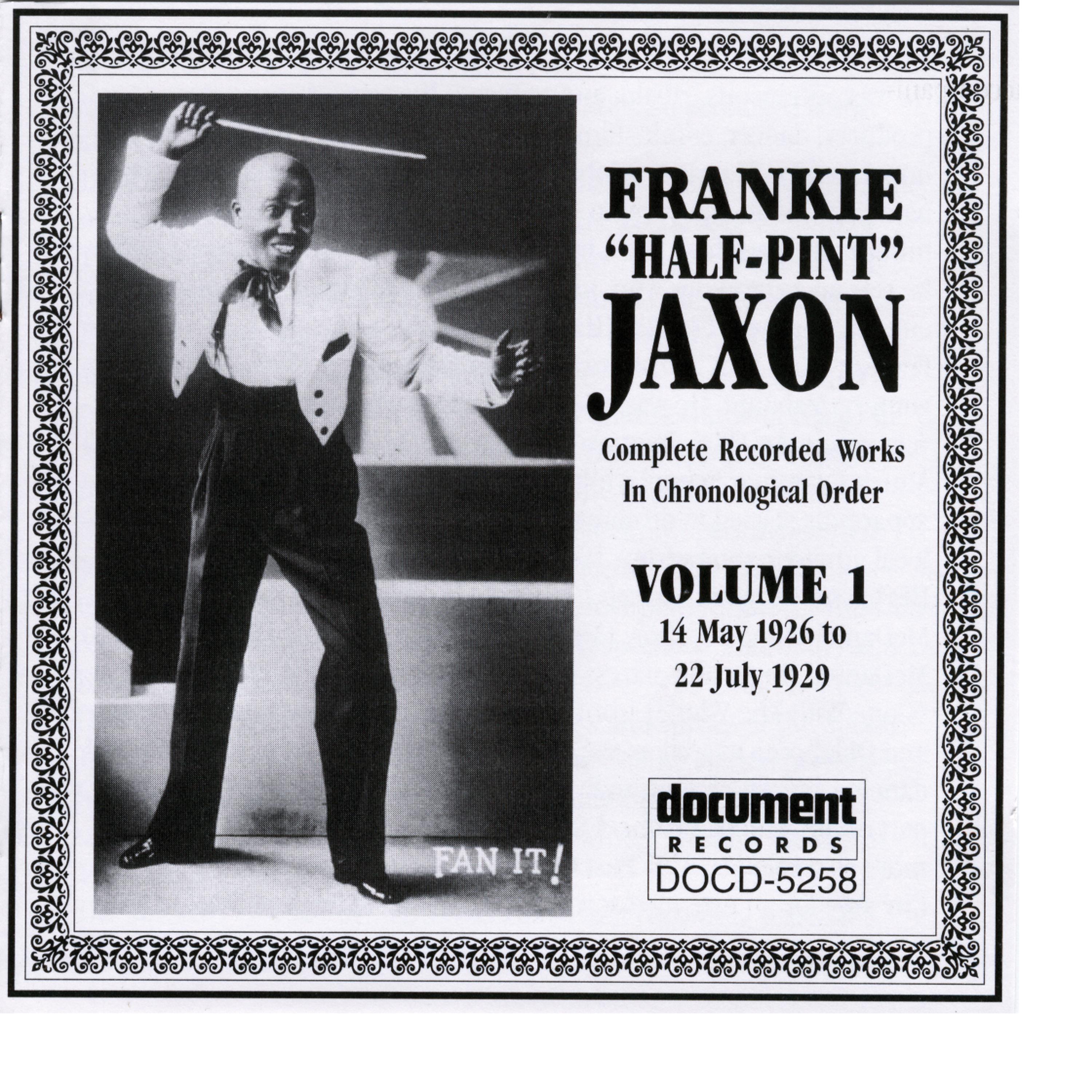 Постер альбома Frankie 'Half-Pint' Jaxon Vol. 1 1926-1929