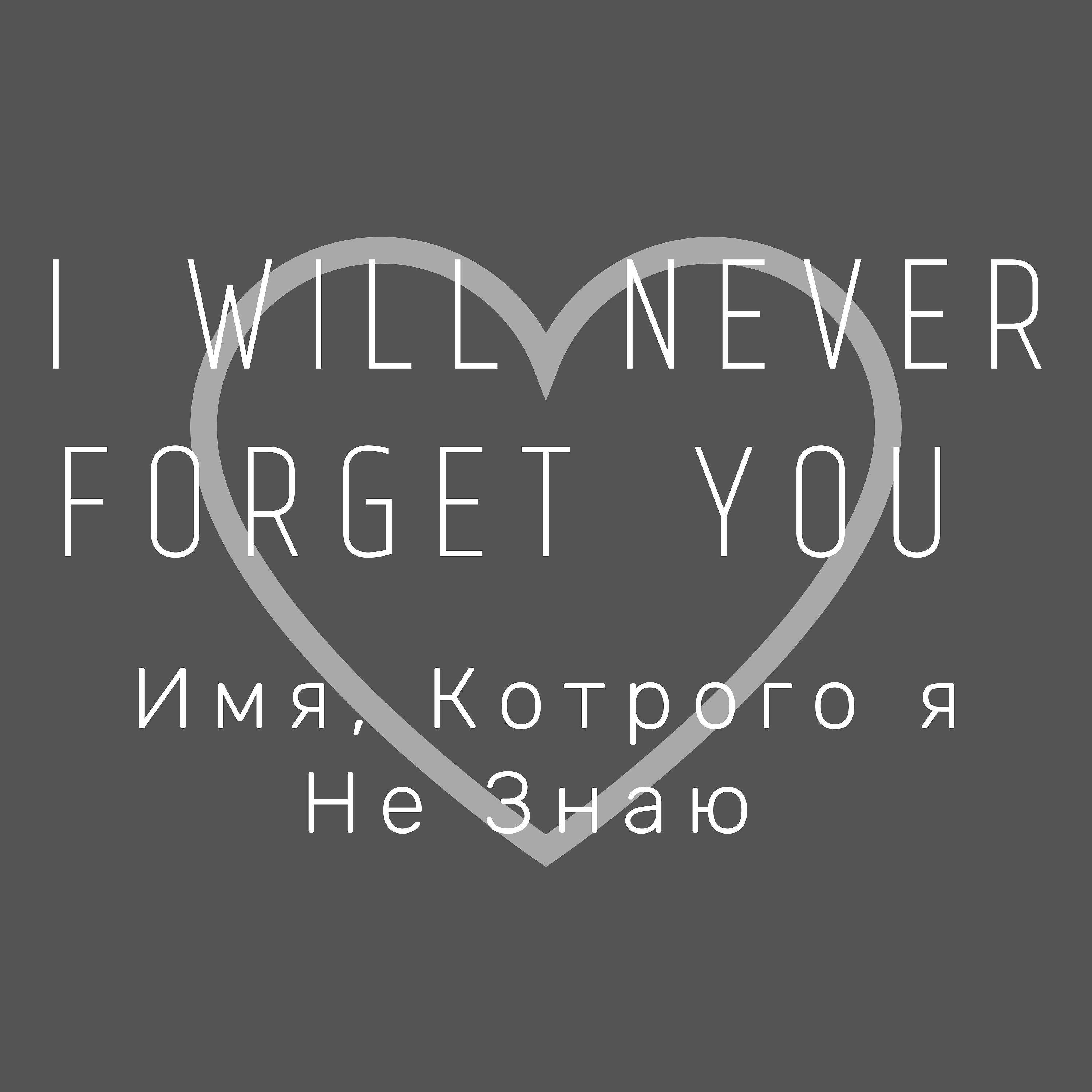 Постер альбома I Will Never Forget You