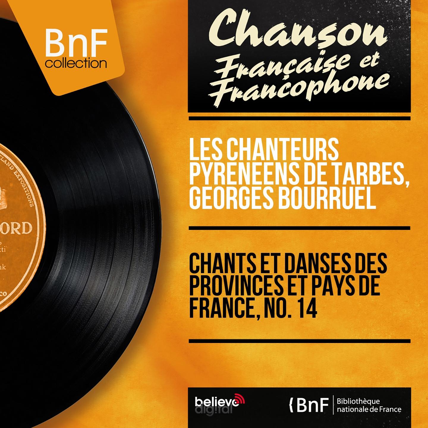 Постер альбома Chants et danses des provinces et pays de France, no. 14 (Mono Version)