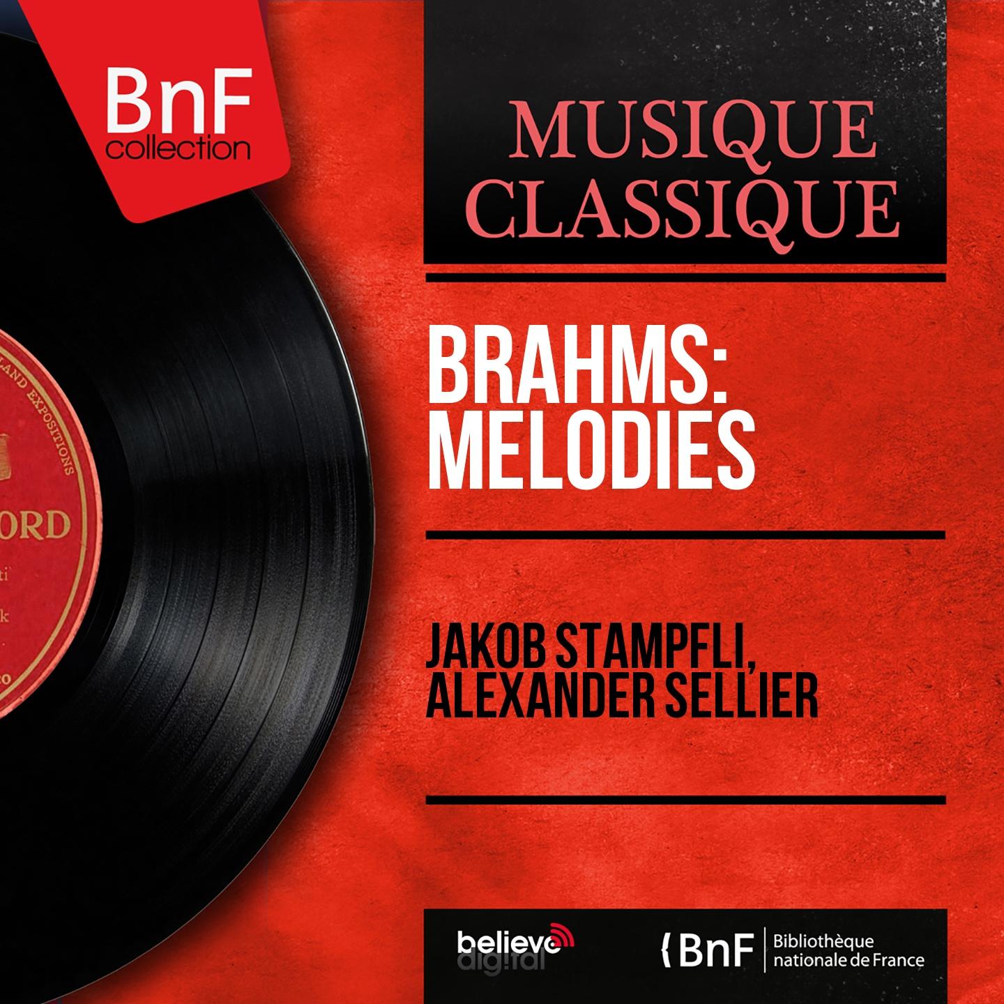 Постер альбома Brahms: Mélodies (Mono Version)