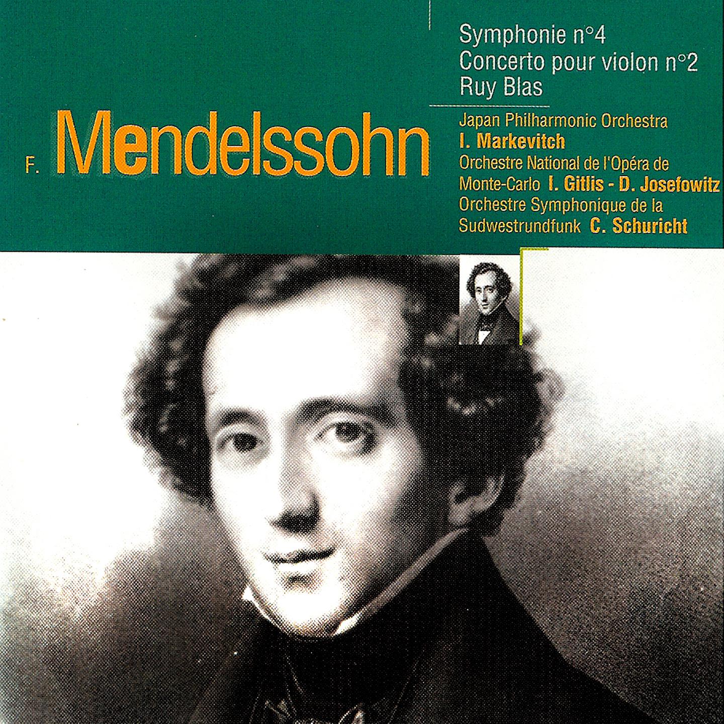 Постер альбома Mendelssohn: Symphonie No. 4, Concerto pour violon No. 2, Ruy Blas