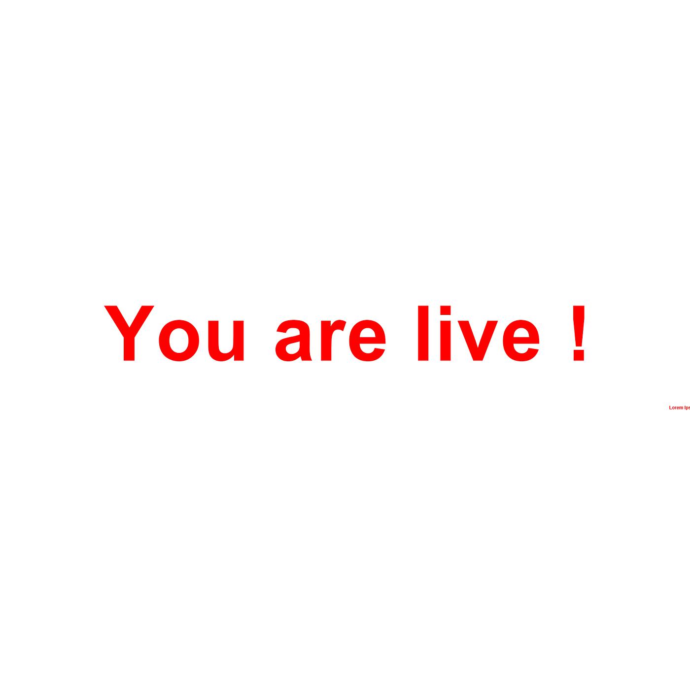 Постер альбома You Are Live !