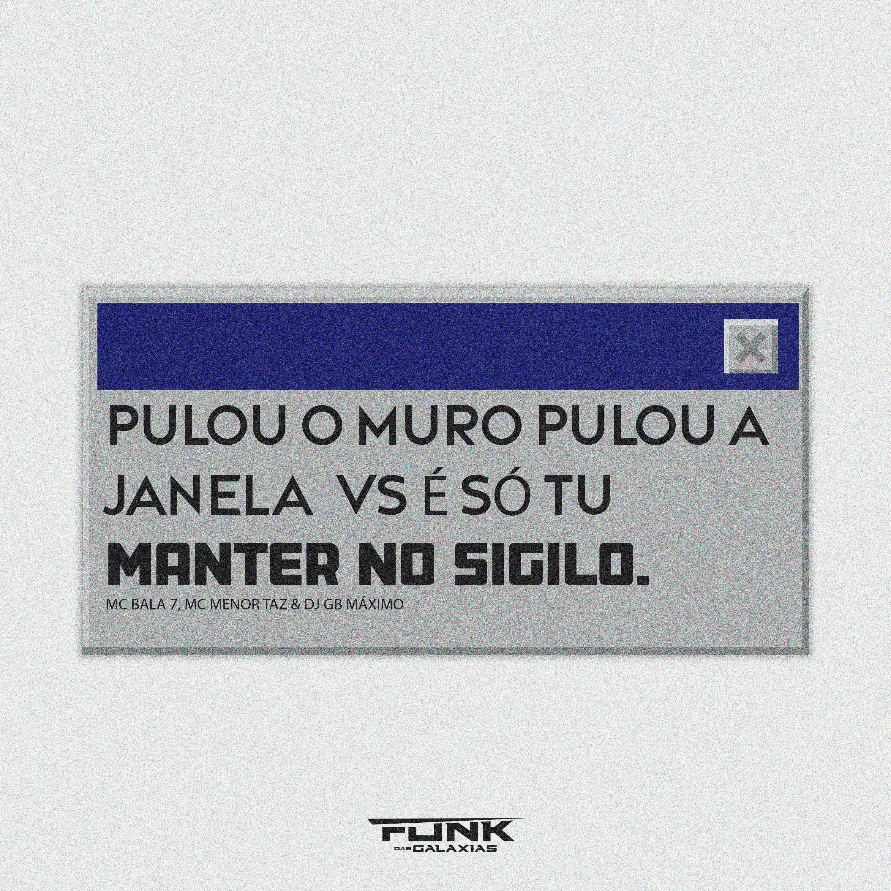 Постер альбома Pulou o Muro Pulou a Janela Vs É Só Tu Manter no Sigilo