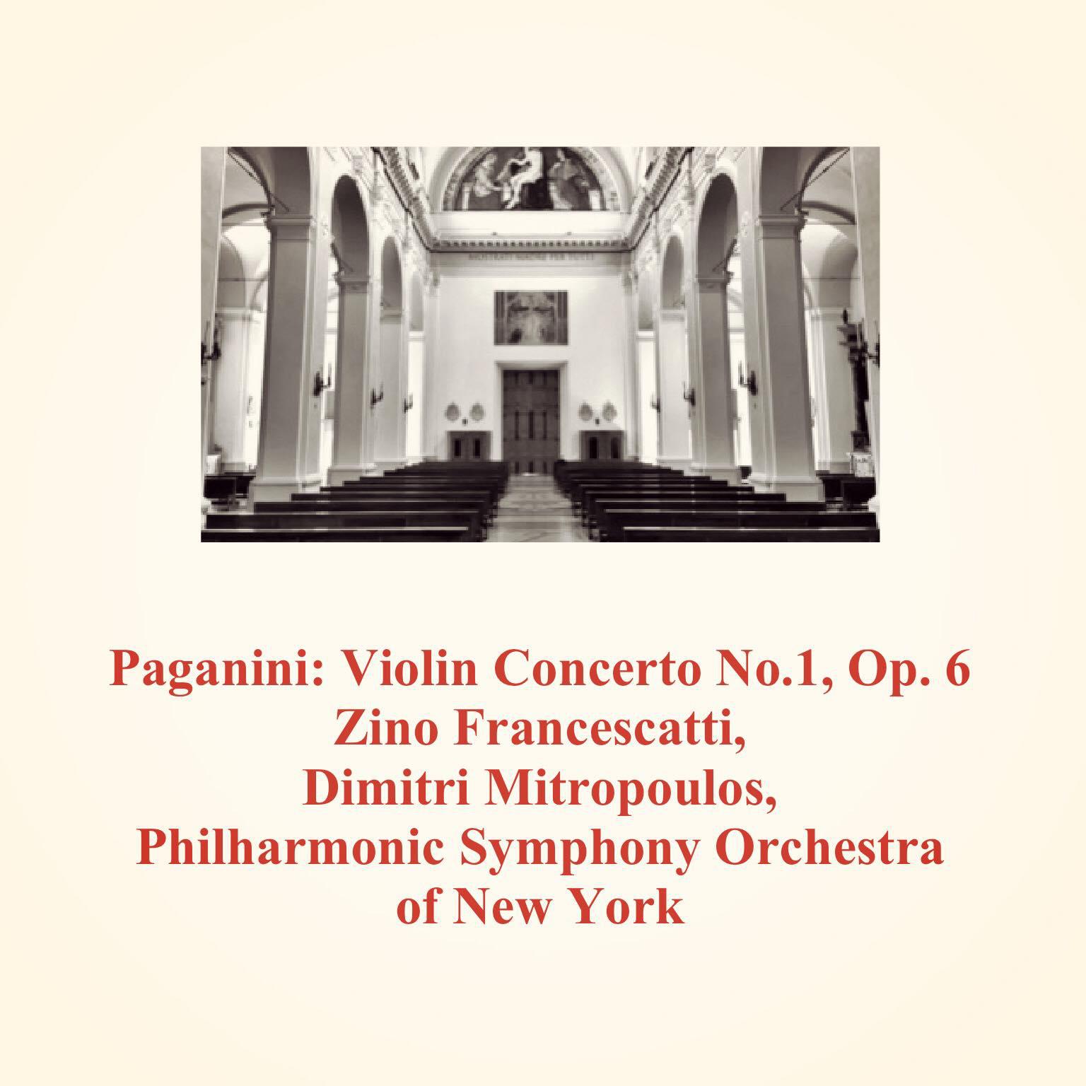 Постер альбома Paganini: Violin Concerto No.1, Op. 6