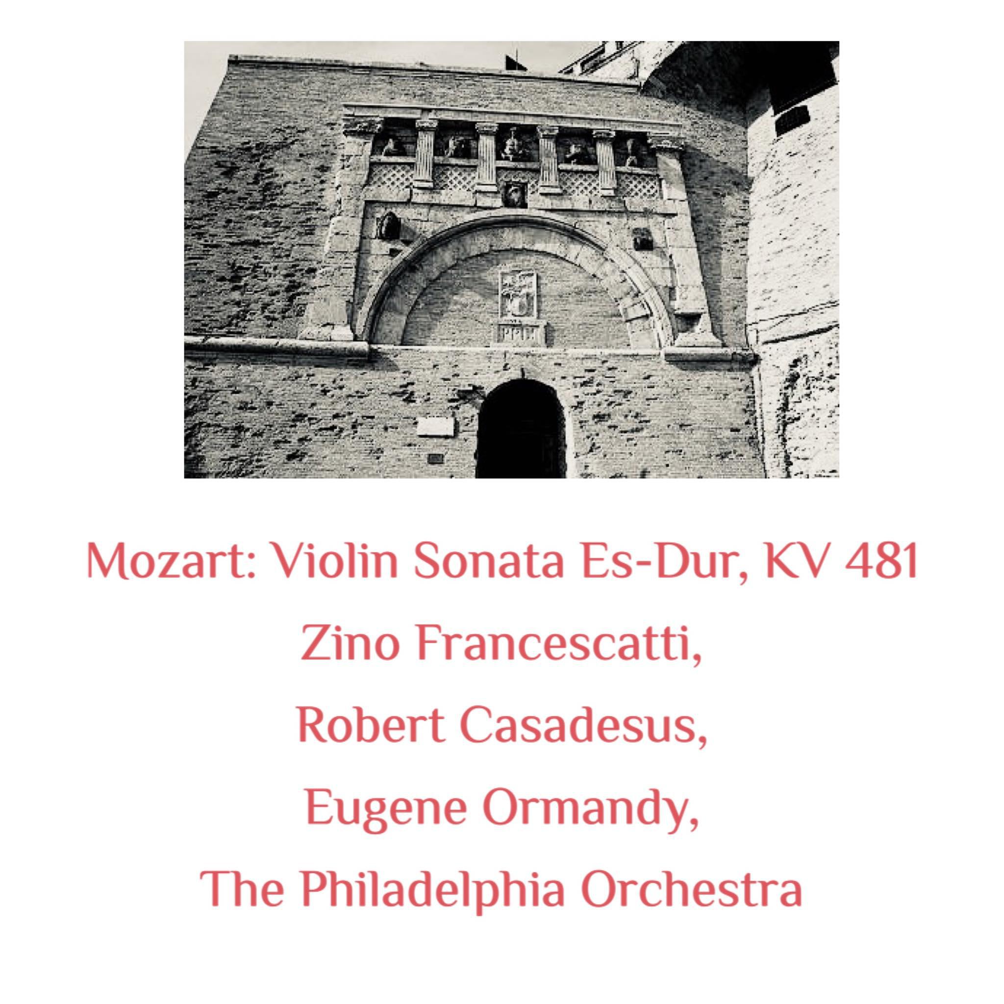 Постер альбома Mozart: Violin Sonata Es-Dur, Kv 481
