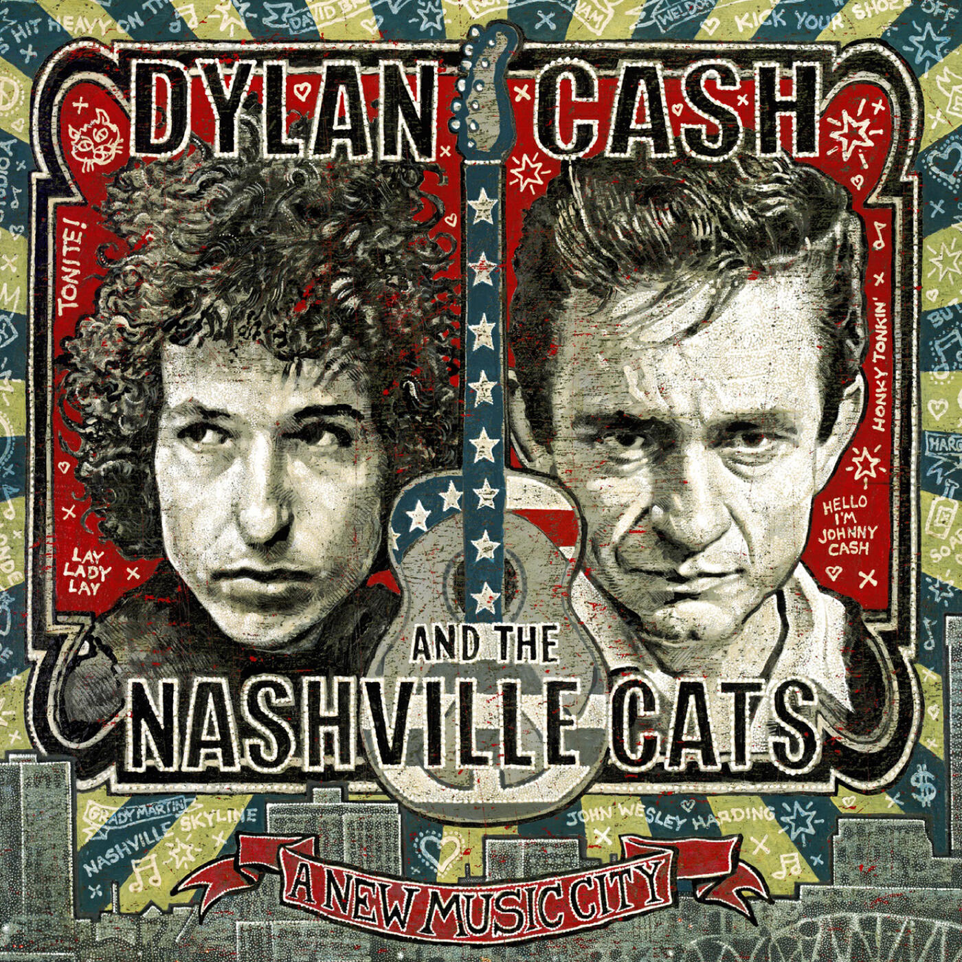 Постер альбома Dylan, Cash, and the Nashville Cats: A New Music City