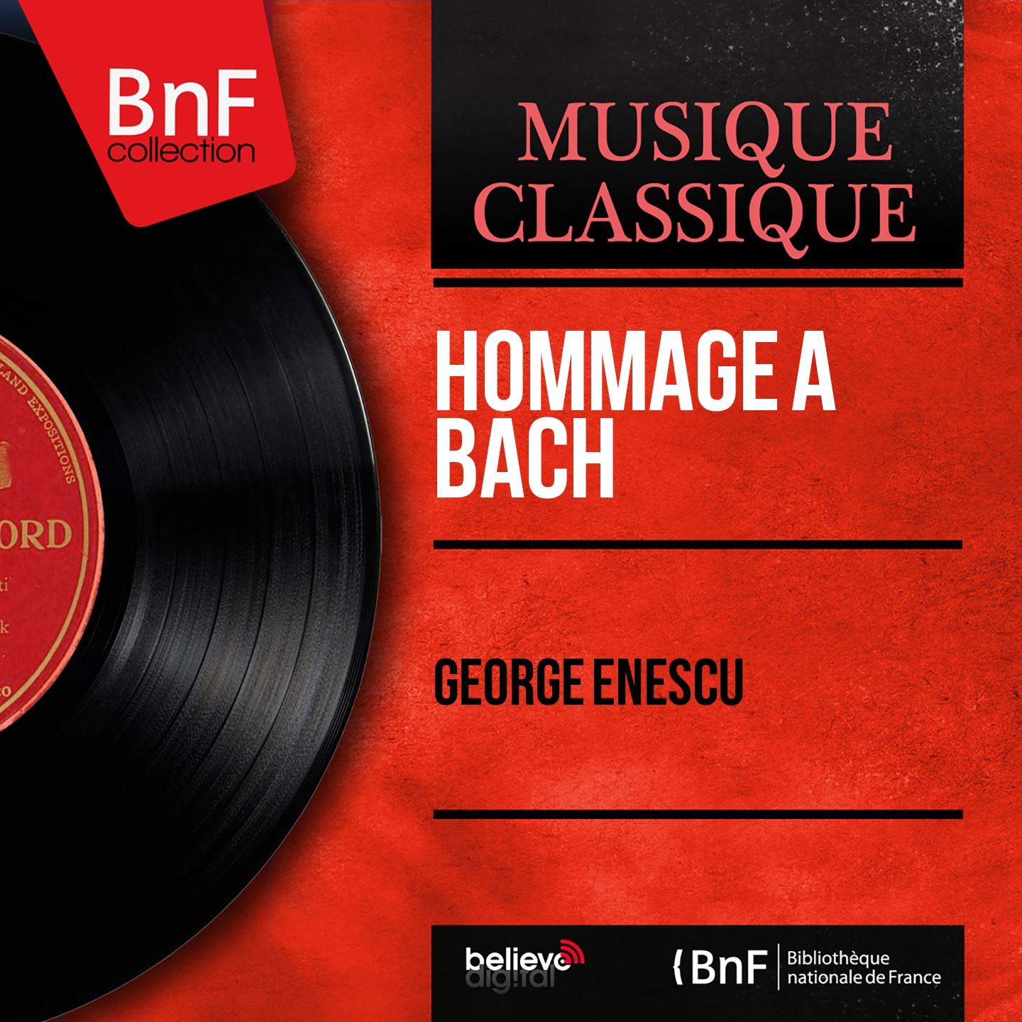 Постер альбома Hommage à Bach (Mono Version)