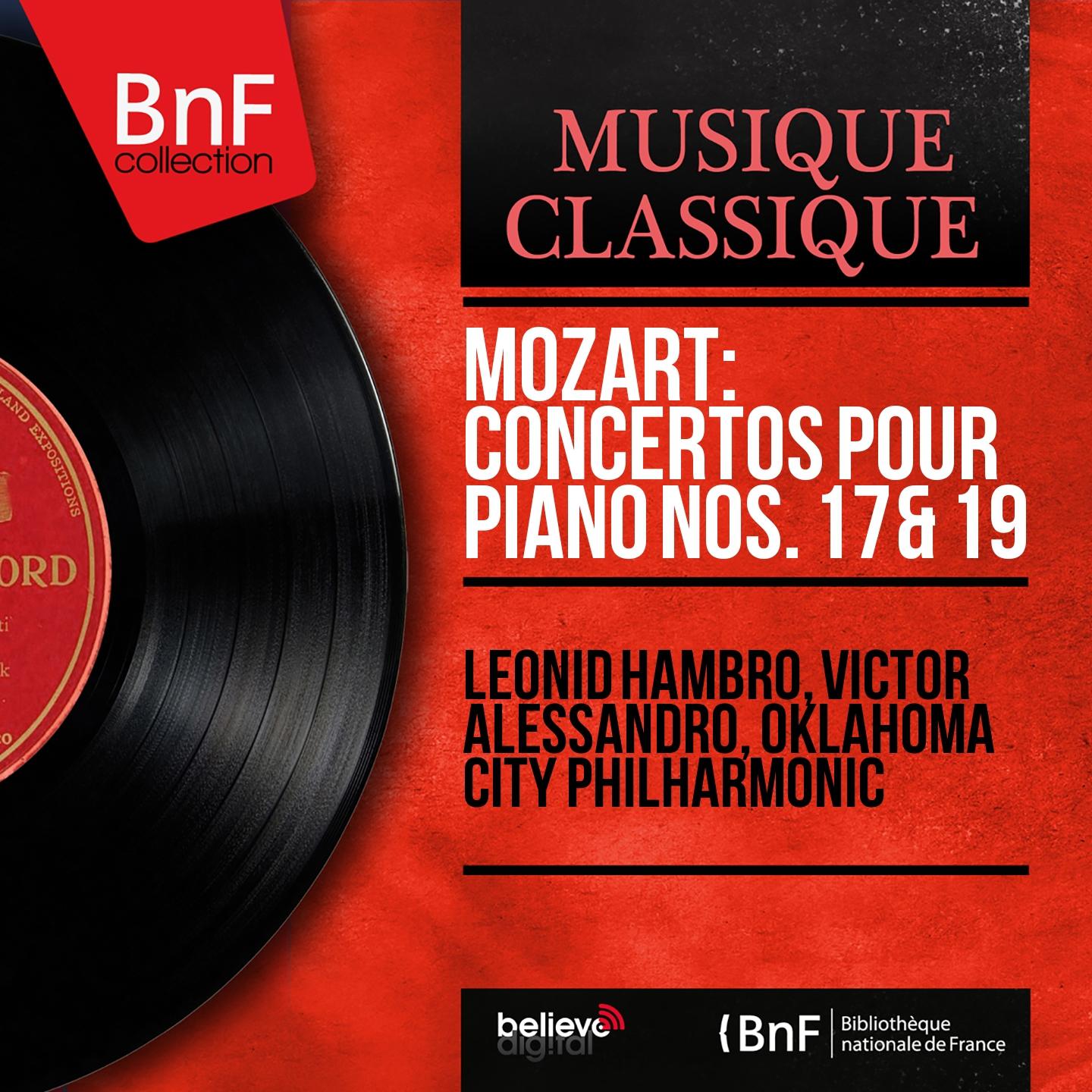 Постер альбома Mozart: Concertos pour piano Nos. 17 & 19 (Mono Version)