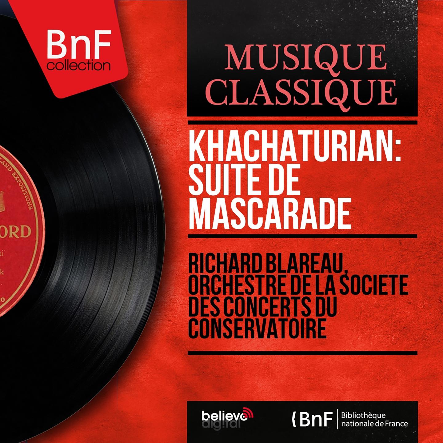 Постер альбома Khachaturian: Suite de Mascarade (Mono Version)