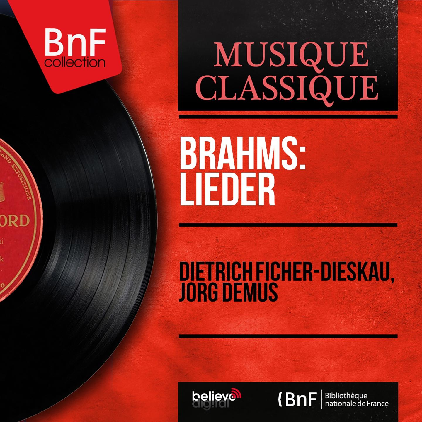 Постер альбома Brahms: Lieder (Mono Version)