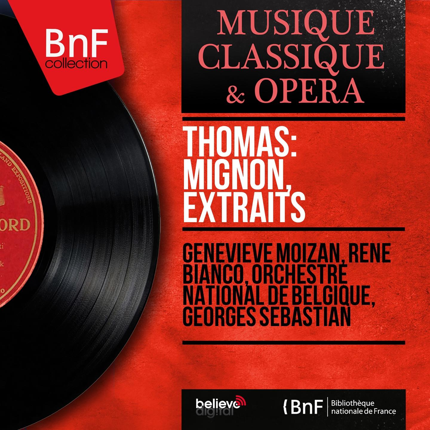 Постер альбома Thomas: Mignon, extraits (Mono Version)